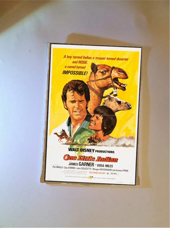 Disney One Little Indian 1973 Reproduction Postcard Western Family Adventure, изображение 2