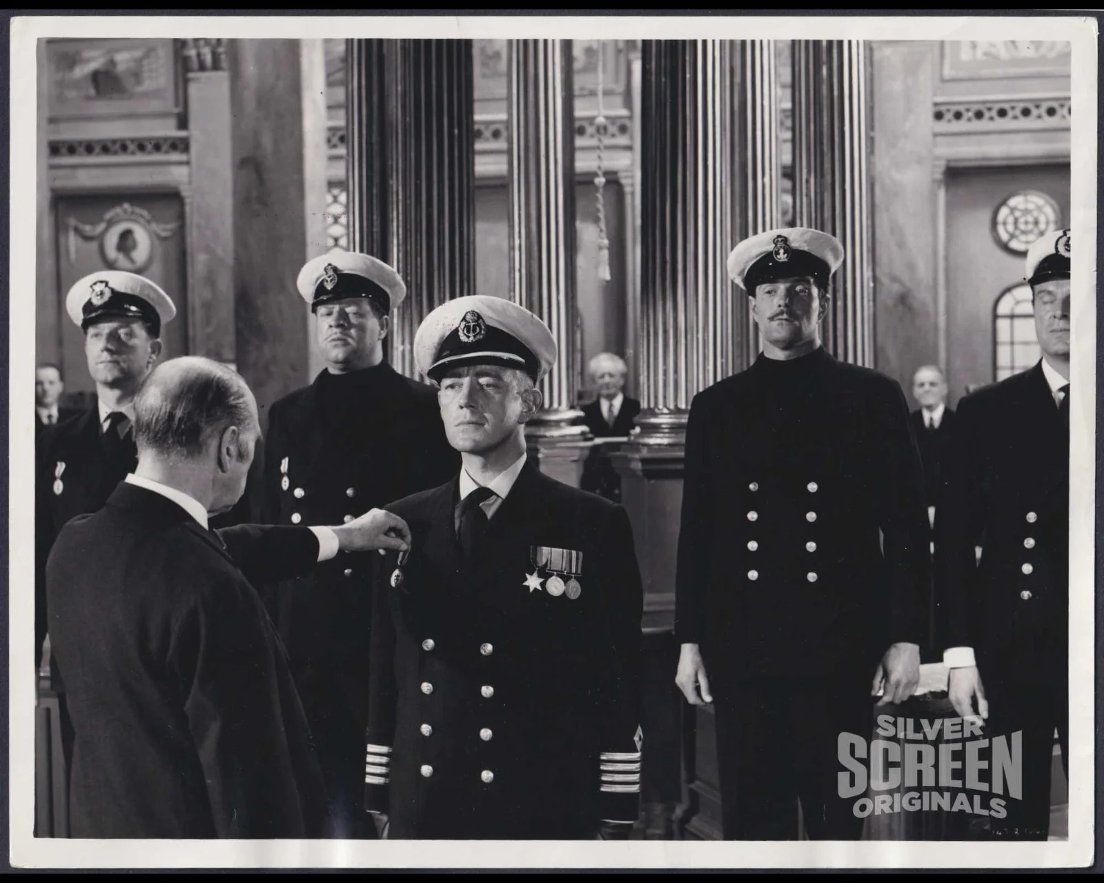 Alec Guinness 2x ORIGINAL Studio Stills Man White Suit Barnacle Bill EALING, image 4