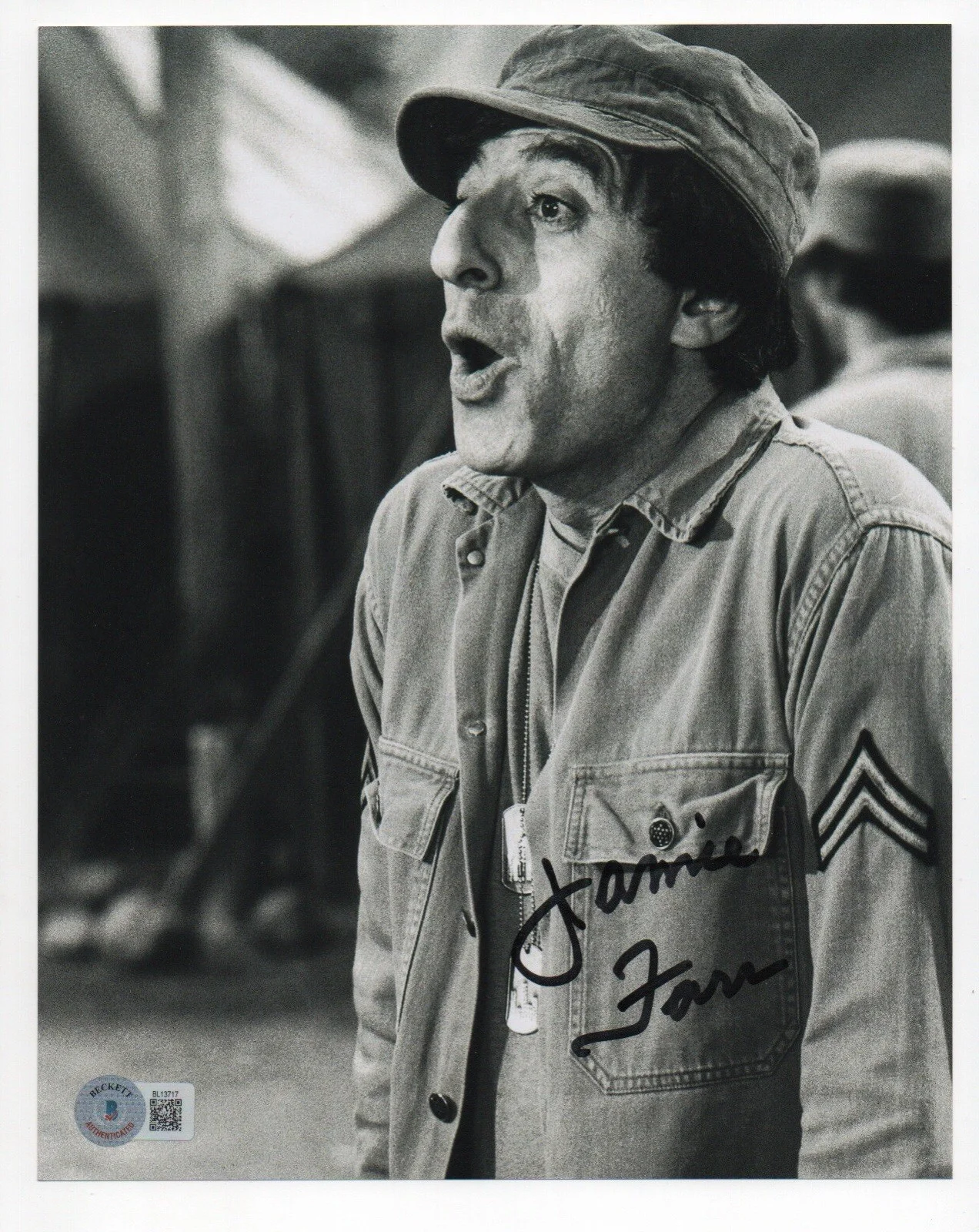 Jamie Farr — Jamie Farr autographed signed 8x10 photo Beckett BAS COA Mash Corporal Klinger
