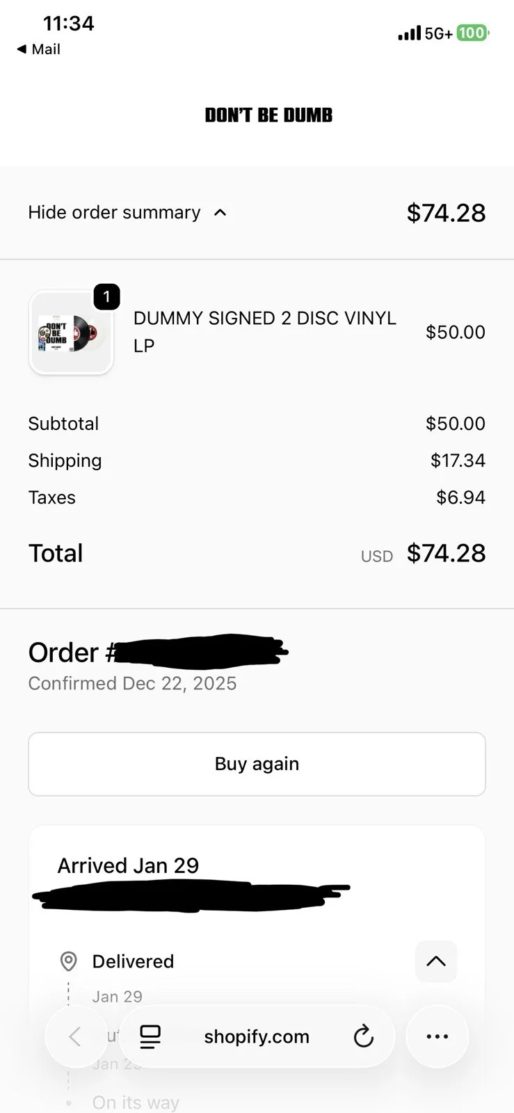A$AP ROCKY AUTOGRAPH DONT BE DUMB vinyl DUMMY variant SIGNED insert SEALED, image 4