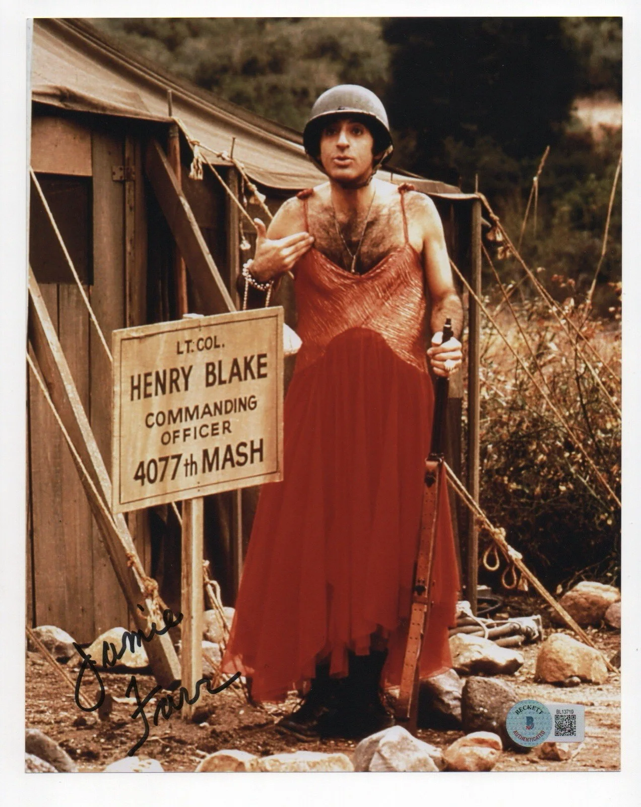 Jamie Farr — Jamie Farr autographed signed 8x10 photo Beckett BAS COA Mash Corporal Klinger