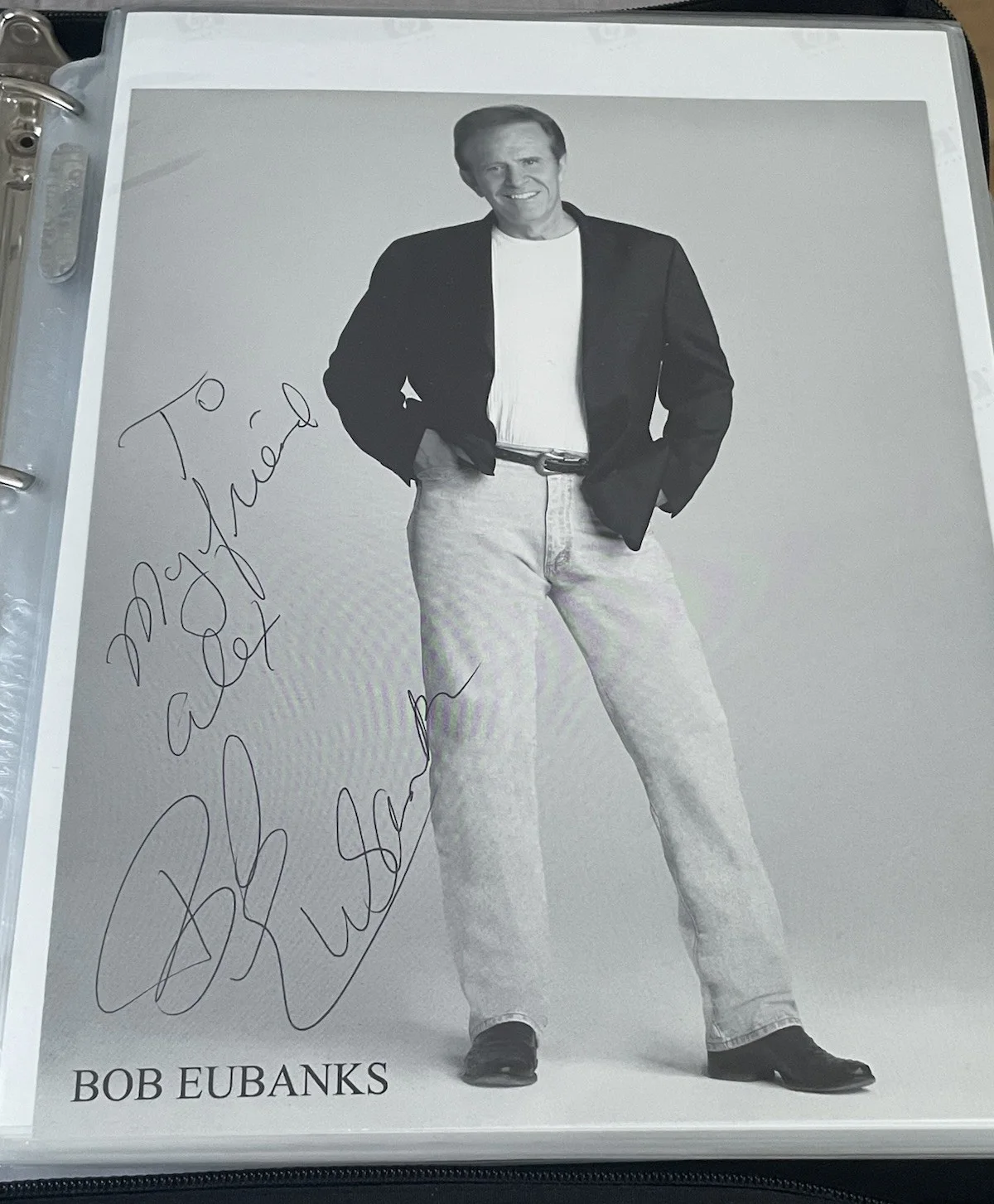Bob Eubanks — Bob Eubanks Autograph 8x10 B/W Hand Signed Photo Game Show Host Newlywed Game