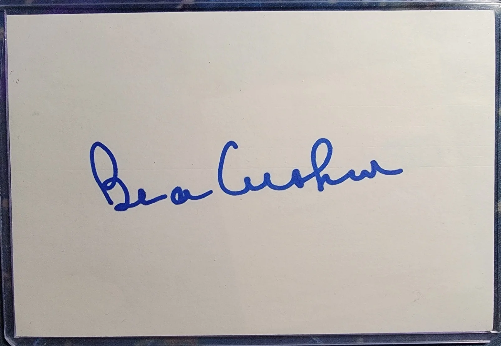 Bea Arthur — Bea Arthur Authentic Signed Index Card W/ ACOA The Golden Girls