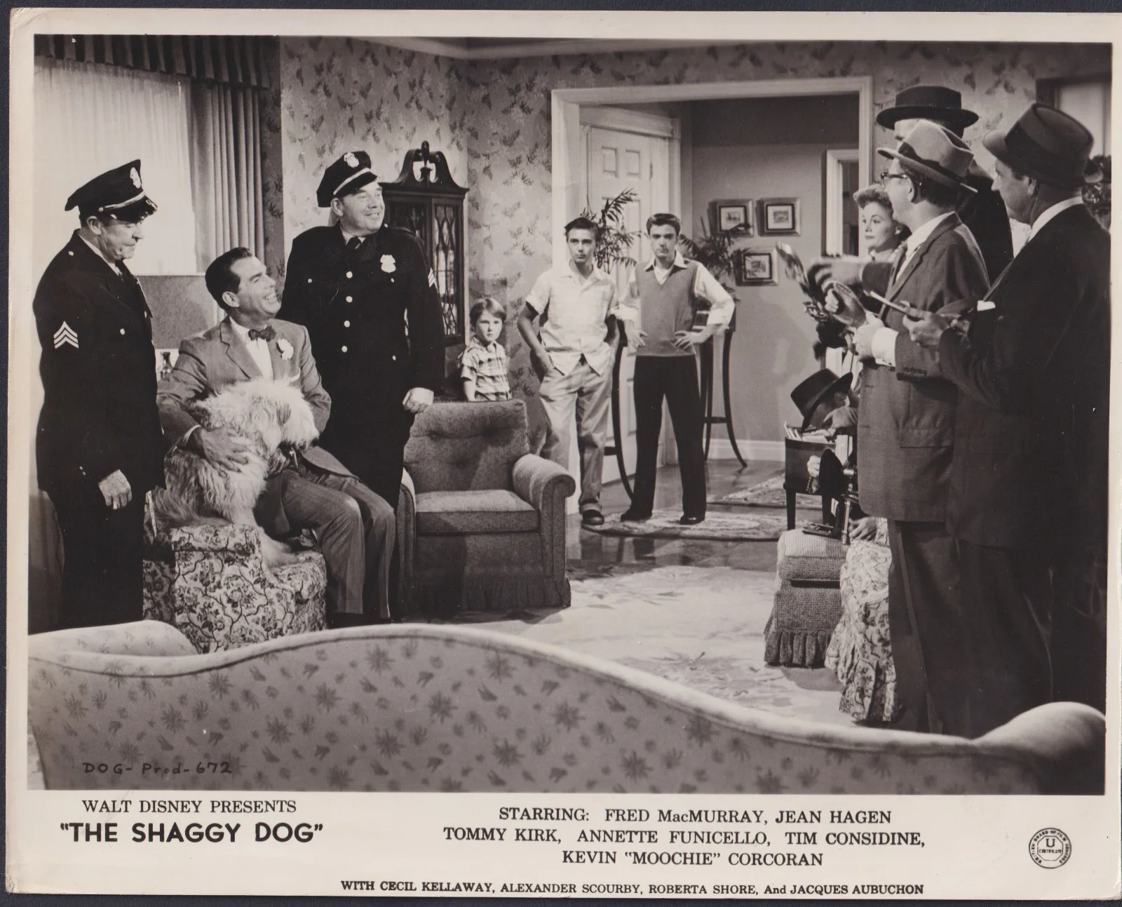Shaggy Dog 6x ORIGINAL UK FOH Lobby Cards + 3 Studio Stills Disney 1959, изображение 2