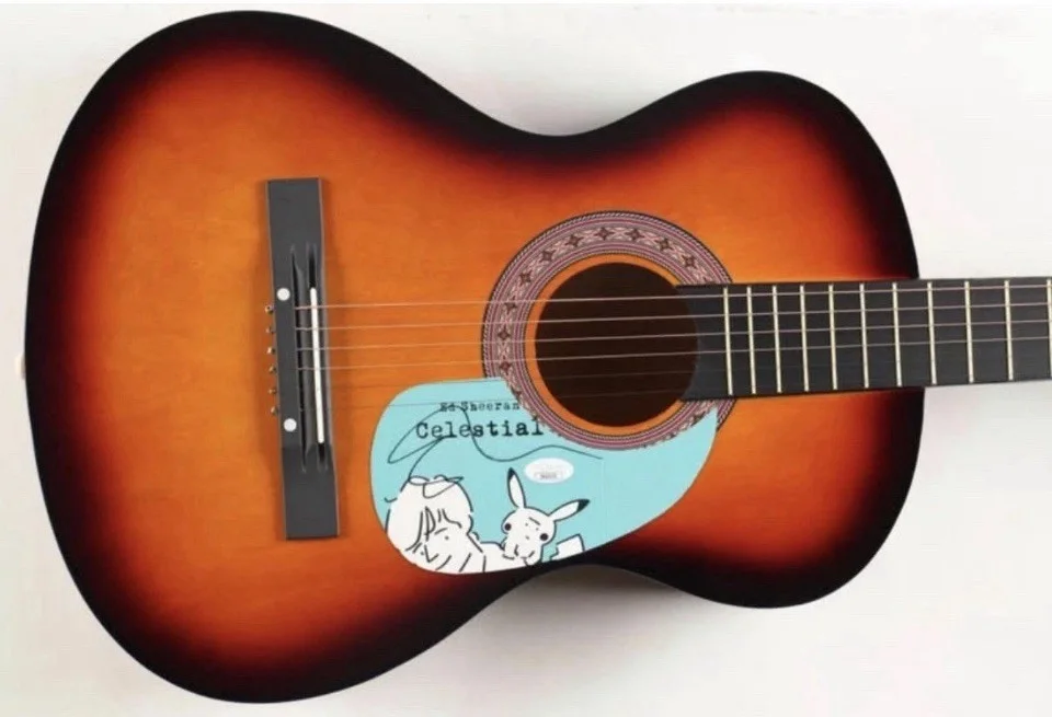 Ed Sheeran Guitar with Signed Custom Insert Pickguard (JSA) BRAND NEW SEALED BOX, image 2