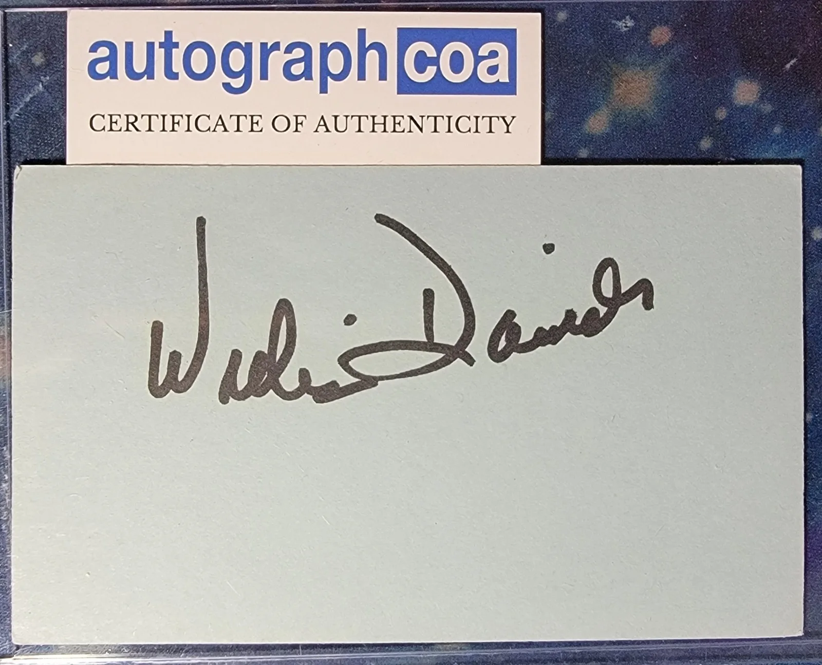 William Daniels — William Daniels Authentic Signed Index Card W/ ACOA Boy Meets World Knight Rider