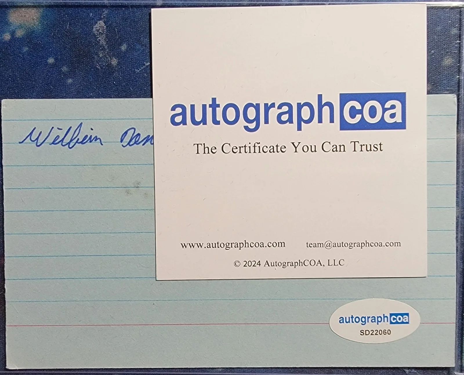 William Daniels — William Daniels Authentic Signed Index Card W/ ACOA Boy Meets World Knight Rider, изображение 2