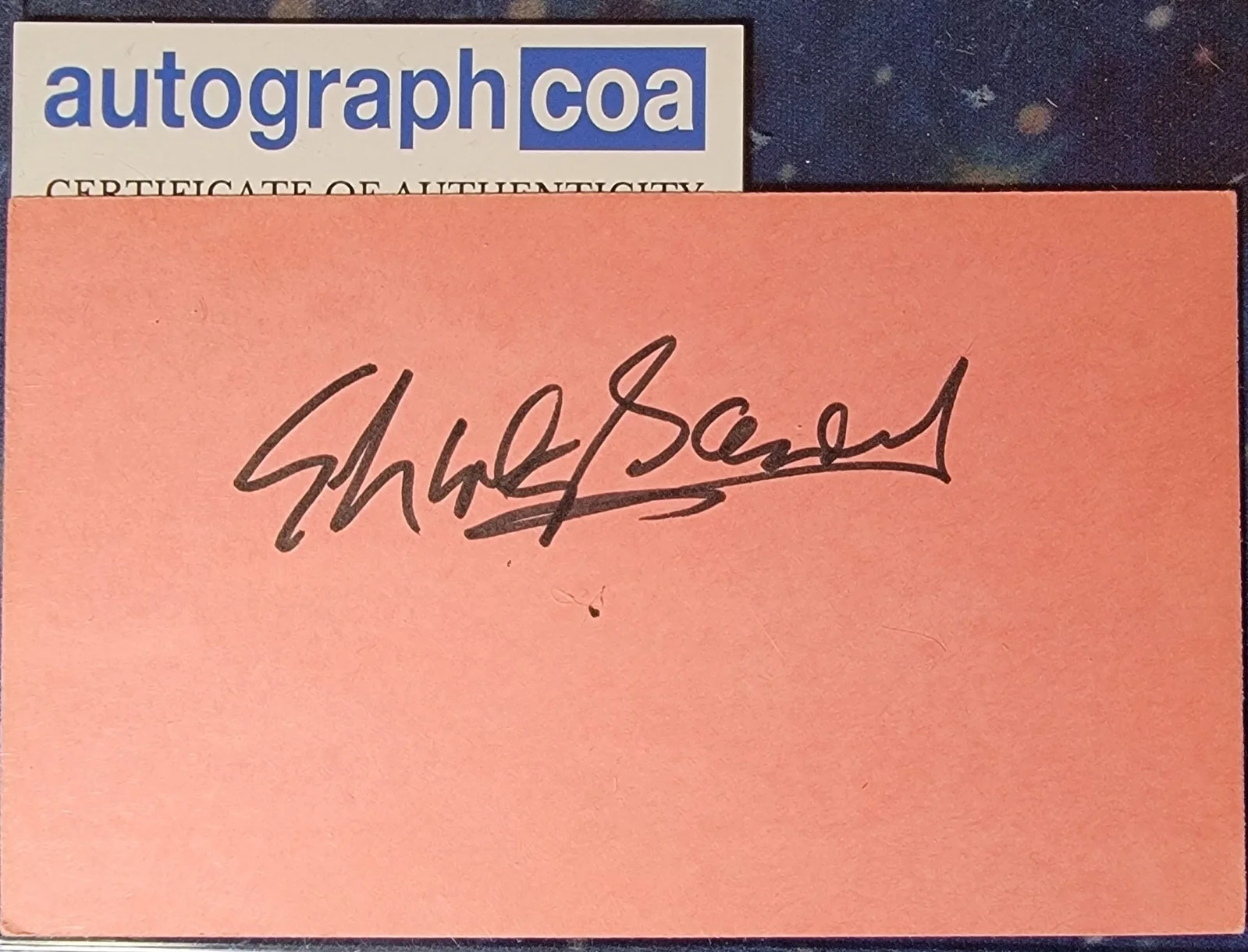 Shirley Bassey — Shirley Bassey Authentic Signed Index Card W/ ACOA Love Story Goldfinger 007