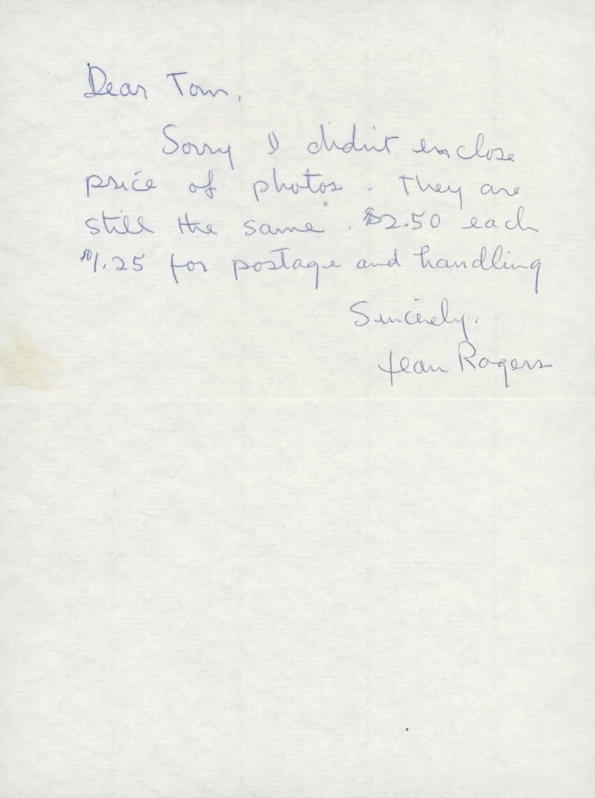 Flash Gordon Actress Jean Rogers Signed Christmas Card + Letter, изображение 4