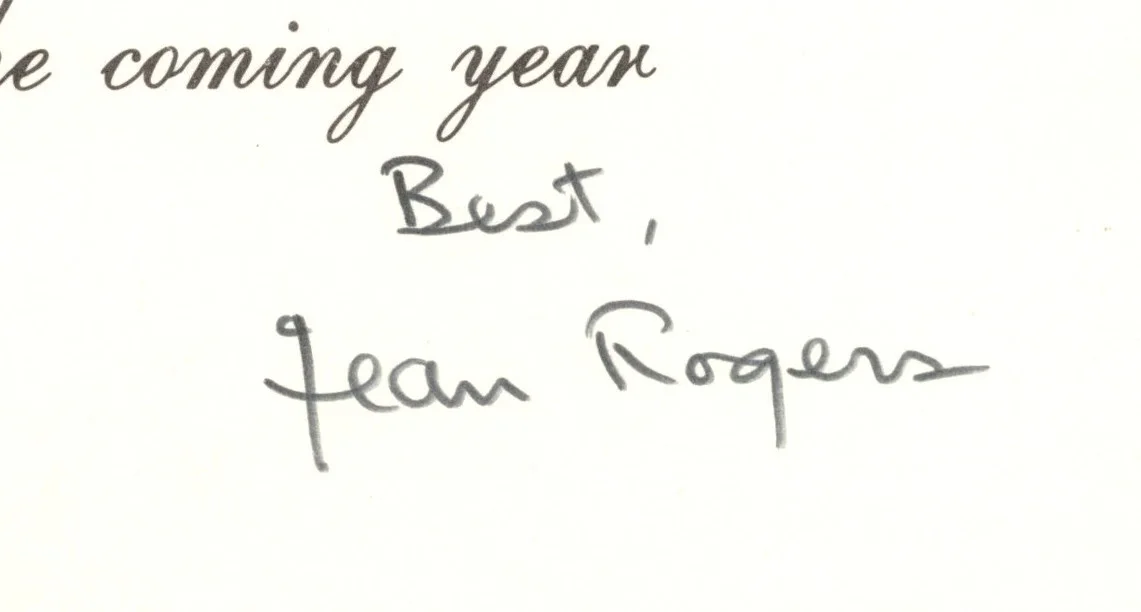 Flash Gordon Actress Jean Rogers Signed Christmas Card, image 3