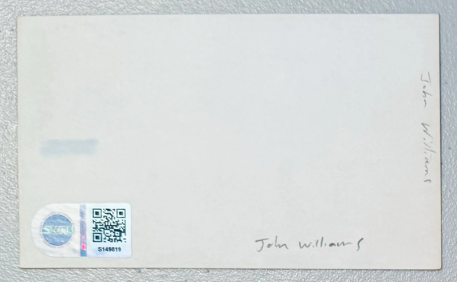 John Williams Vintage 1978 Signed Autographed 3x5 Card SWAU Cert Star Wars, изображение 2