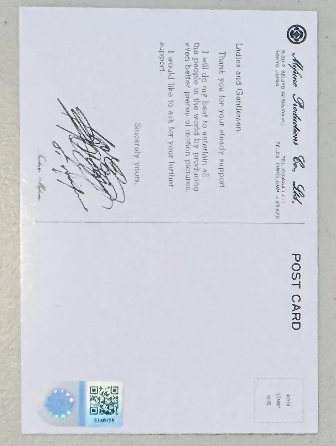 Toshiro Mifune Signed Autographed 4x6 Photo SWAU Authenticated Rashomon, изображение 2
