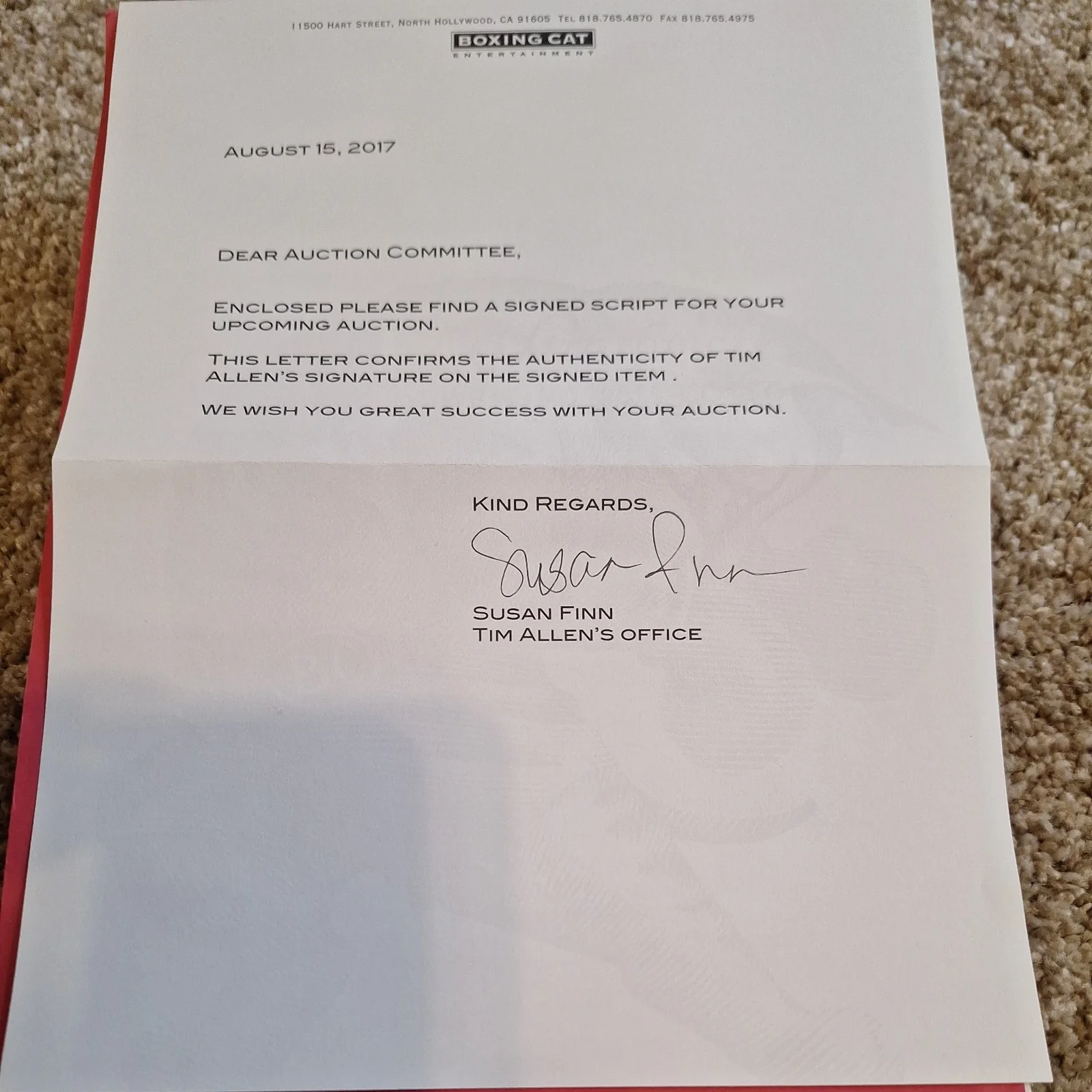 Tim Allen — TIM ALLEN HAND SIGNED SCRIPT "LAST MAN STANDING" 9/20/16 WITH COA, image 3