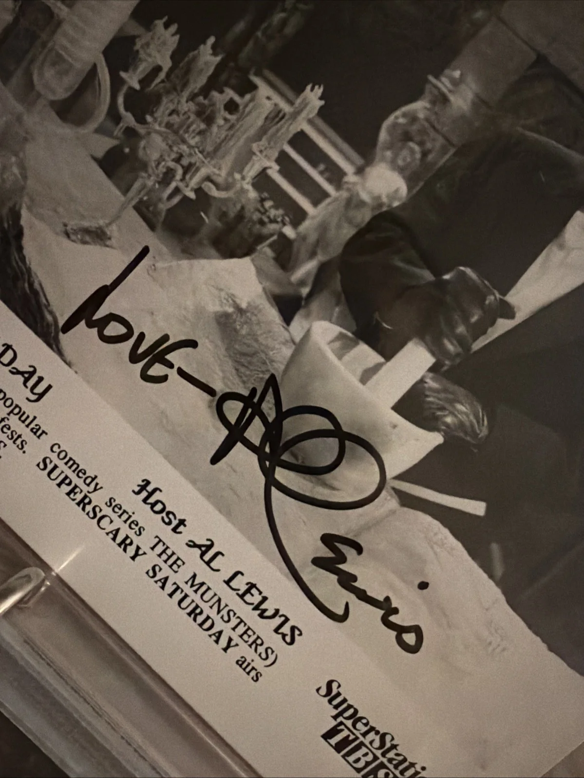 Al Lewis Signed 8x10 Photo – Grandpa Munster / SuperScary Saturday, изображение 2