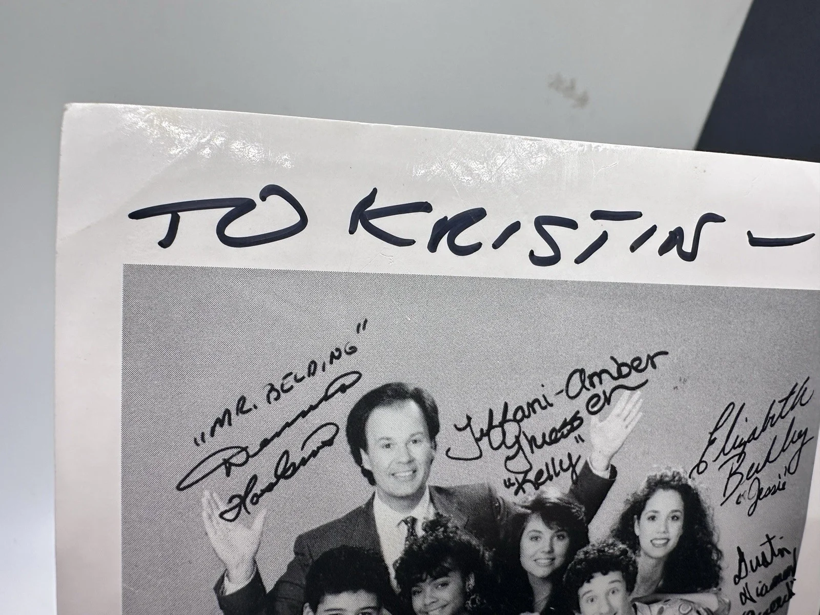 Dennis Haskins Auto Signed Picture Mr. Belding Saved By The Bell, image 2