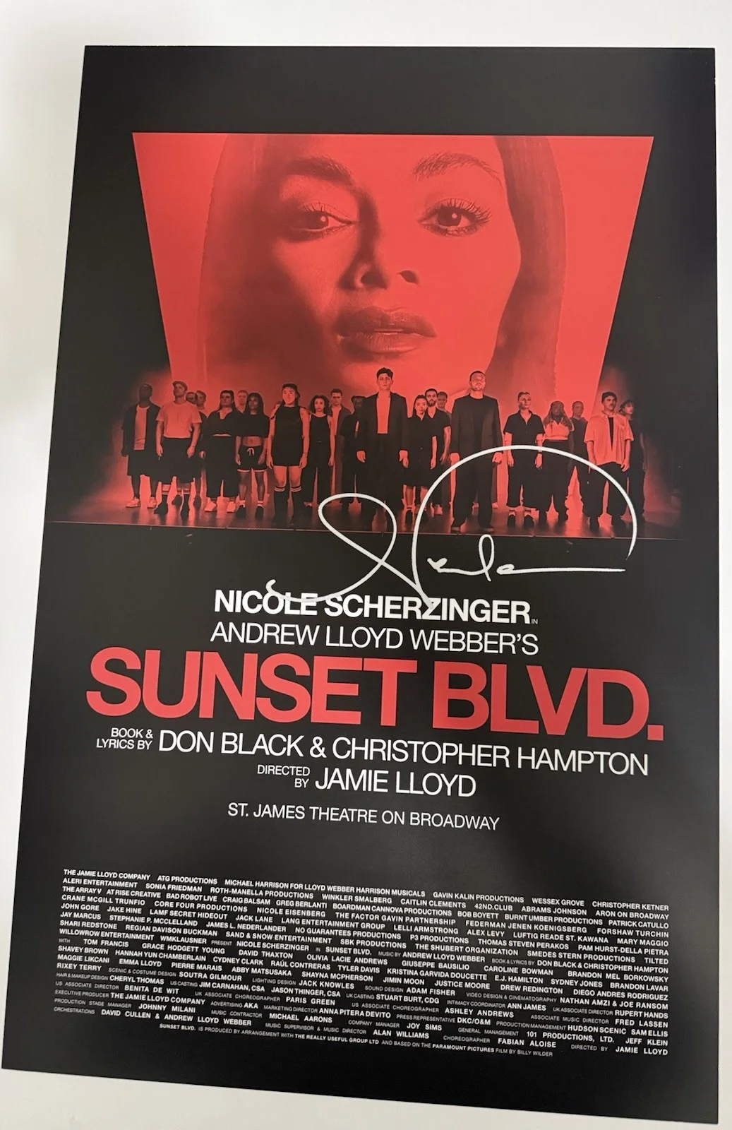 Nicole Scherzinger — Nicole Scherzinger Sunset Blvd Boulevard Signed Broadway Window Card 14x22