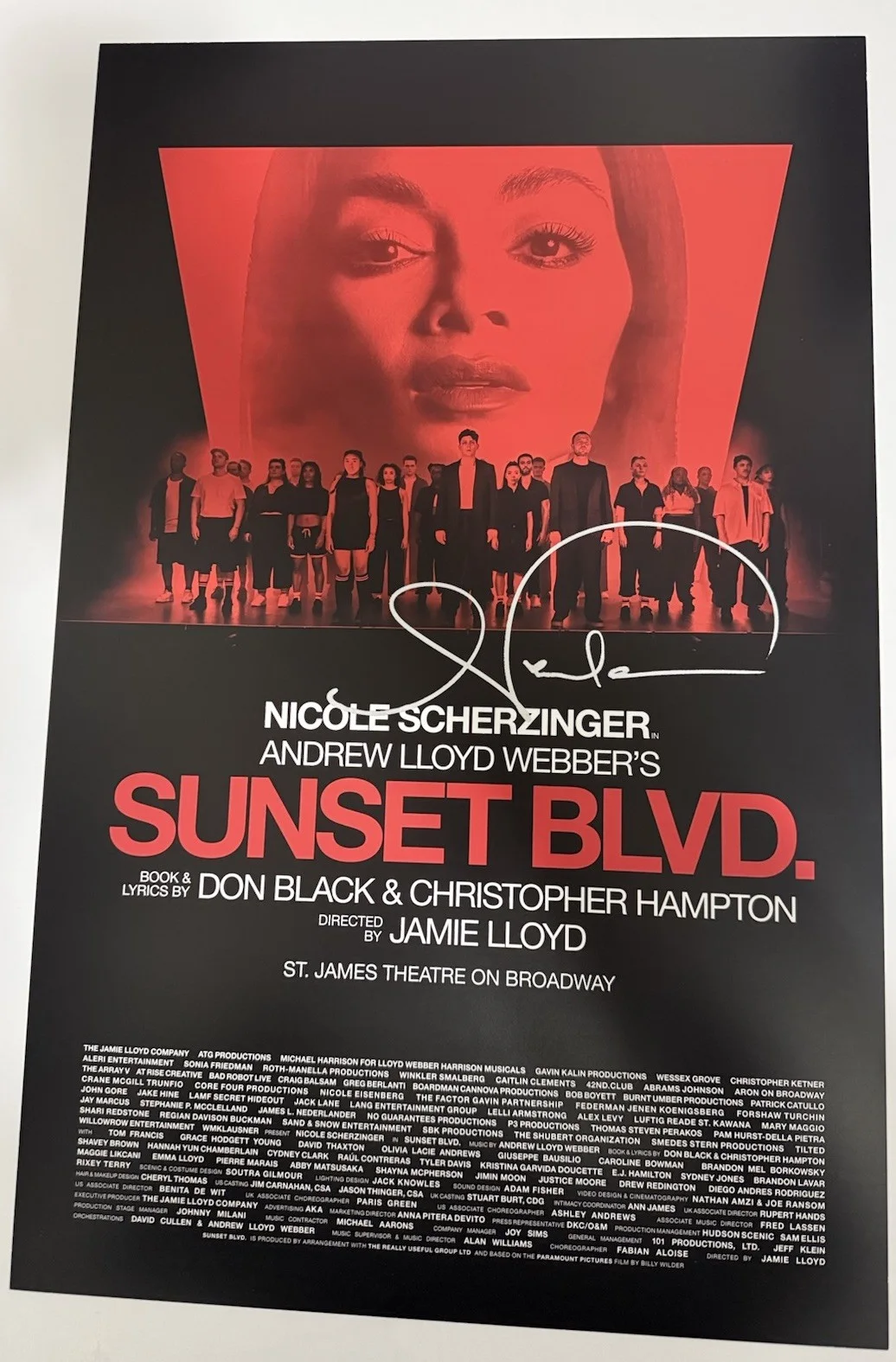 Nicole Scherzinger — Nicole Scherzinger Sunset Blvd Boulevard Signed Broadway Window Card 14x22, изображение 2