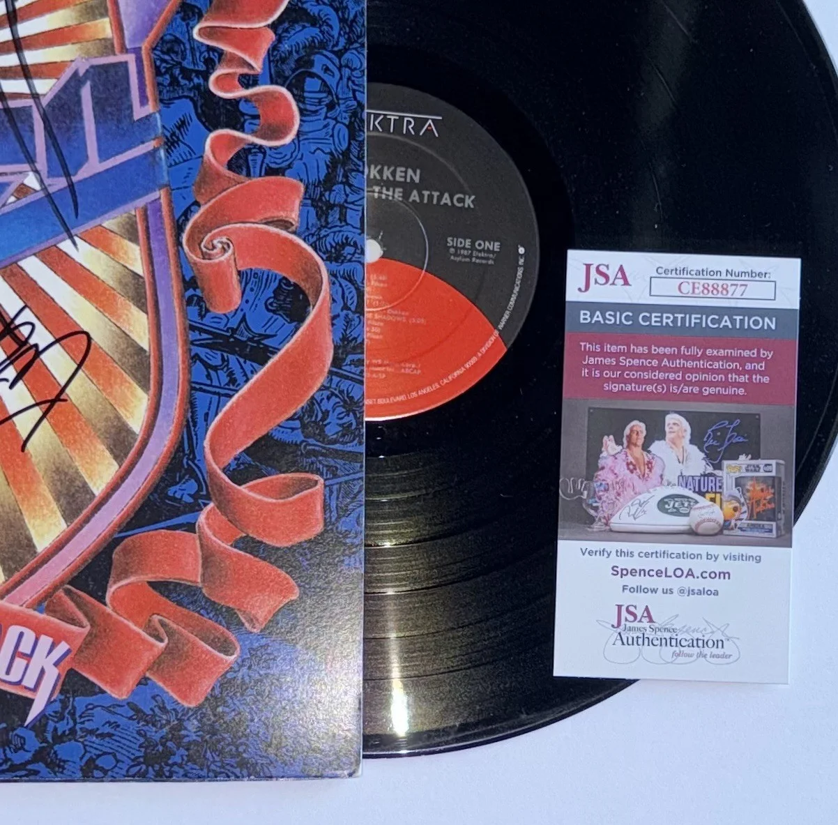 DON DOKKEN, GEORGE LYNCH & JEFF PILSON SIGNED AUTOGRAPH VINYL ALBUM LP +JSA COA, изображение 3