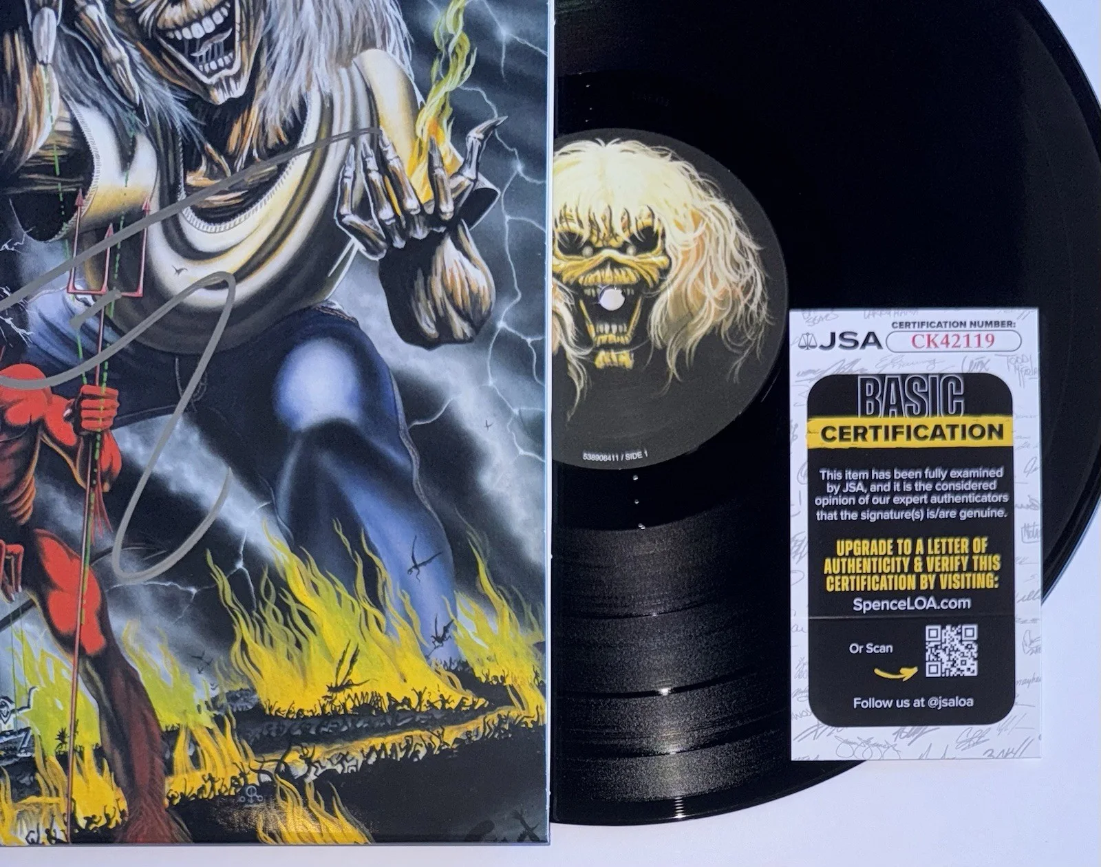BRUCE DICKINSON SIGNED AUTOGRAPH VINYL ALBUM LP +JSA COA IRON MAIDEN, изображение 2