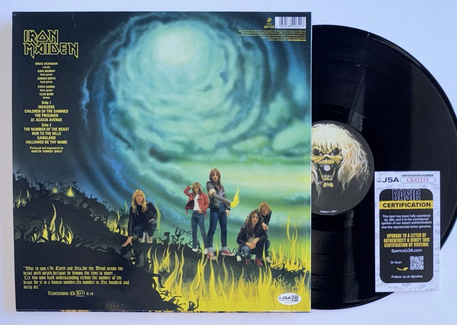 BRUCE DICKINSON SIGNED AUTOGRAPH VINYL ALBUM LP +JSA COA IRON MAIDEN, изображение 4