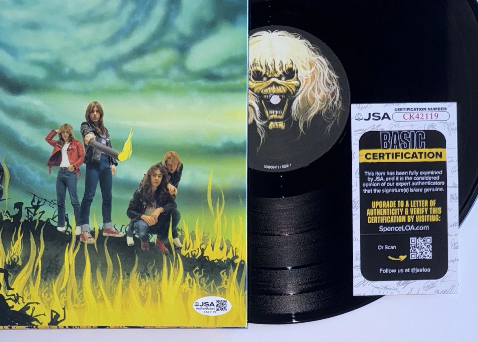 BRUCE DICKINSON SIGNED AUTOGRAPH VINYL ALBUM LP +JSA COA IRON MAIDEN, изображение 5