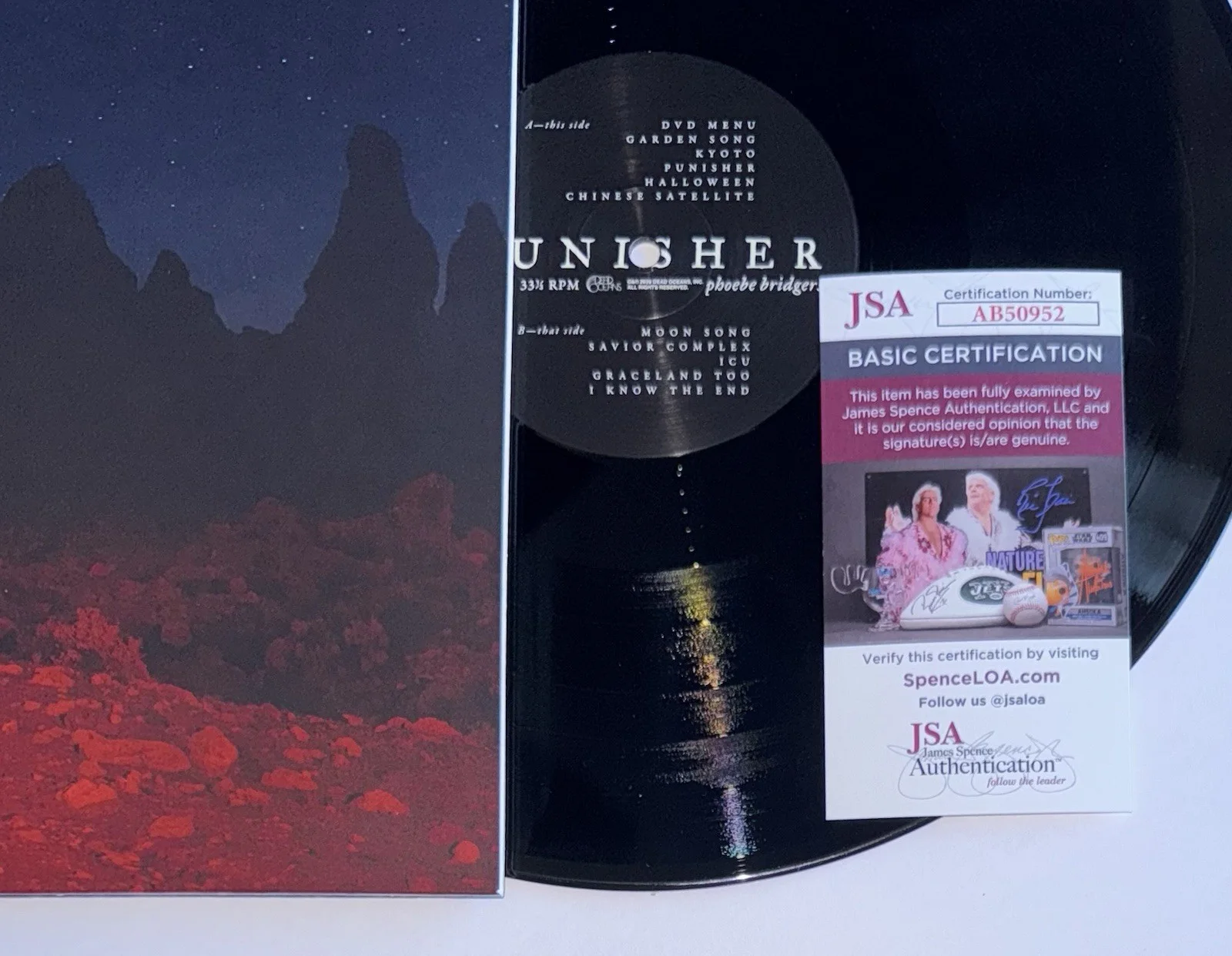 PHOEBE BRIDGERS HAND SIGNED AUTOGRAPH PUNISHER VINYL ALBUM LP +JSA COA, изображение 3