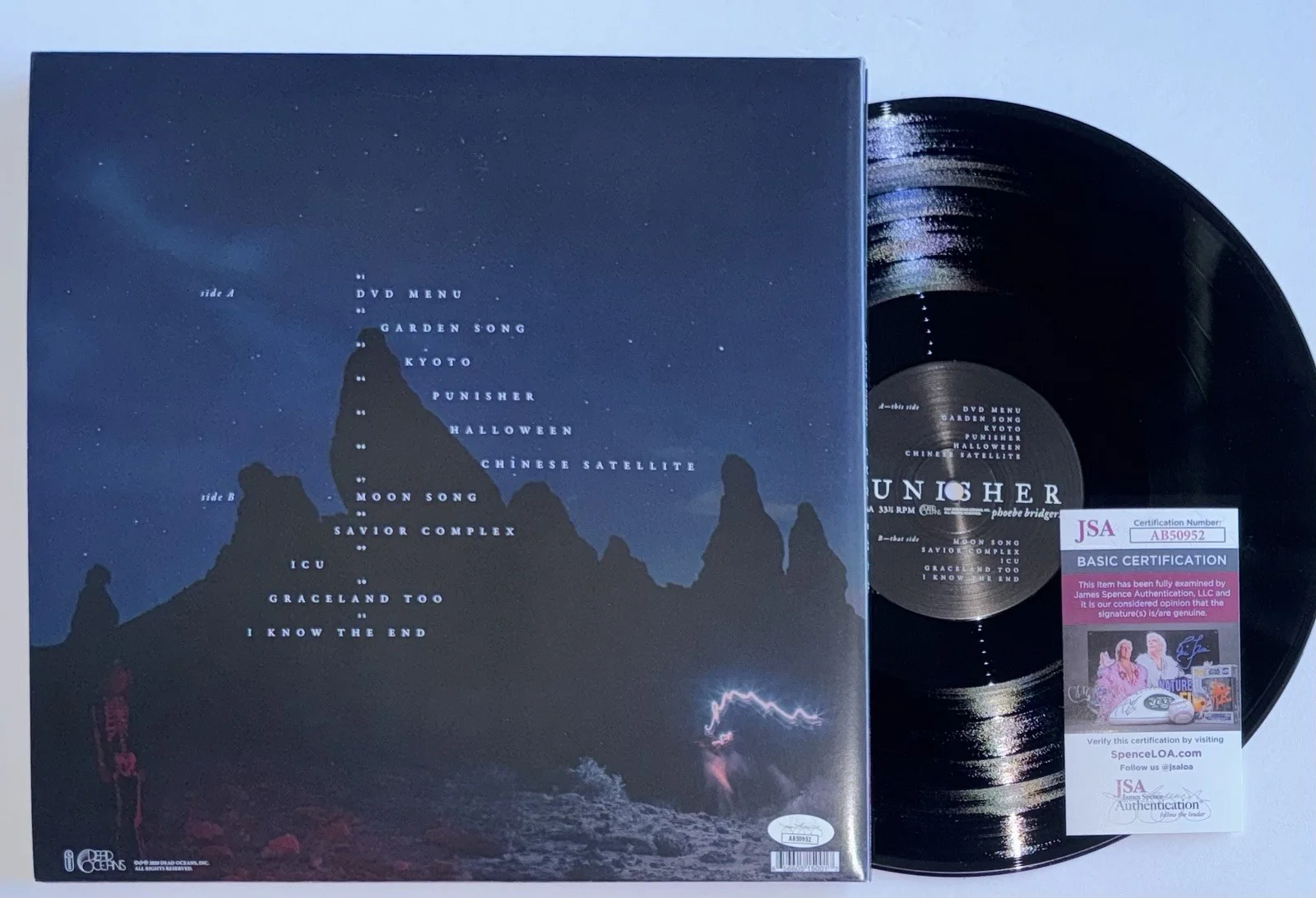 PHOEBE BRIDGERS HAND SIGNED AUTOGRAPH PUNISHER VINYL ALBUM LP +JSA COA, изображение 4