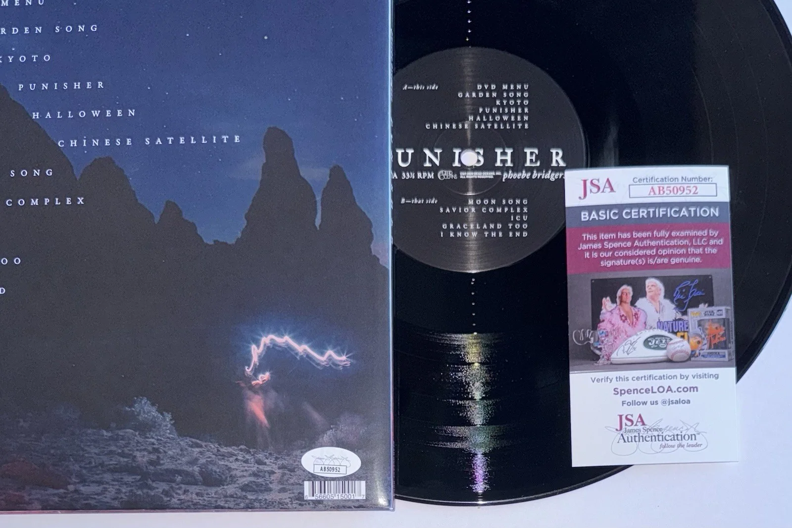 PHOEBE BRIDGERS HAND SIGNED AUTOGRAPH PUNISHER VINYL ALBUM LP +JSA COA, изображение 5