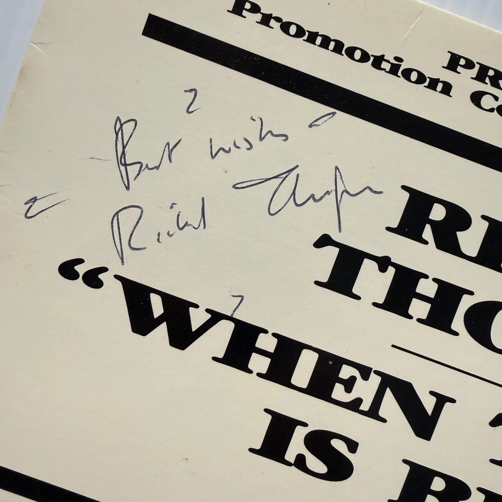 RICHARD THOMPSON "When The Spell Is Broken/Live" USA vinyl pressing AUTOGRAPHED!, изображение 2