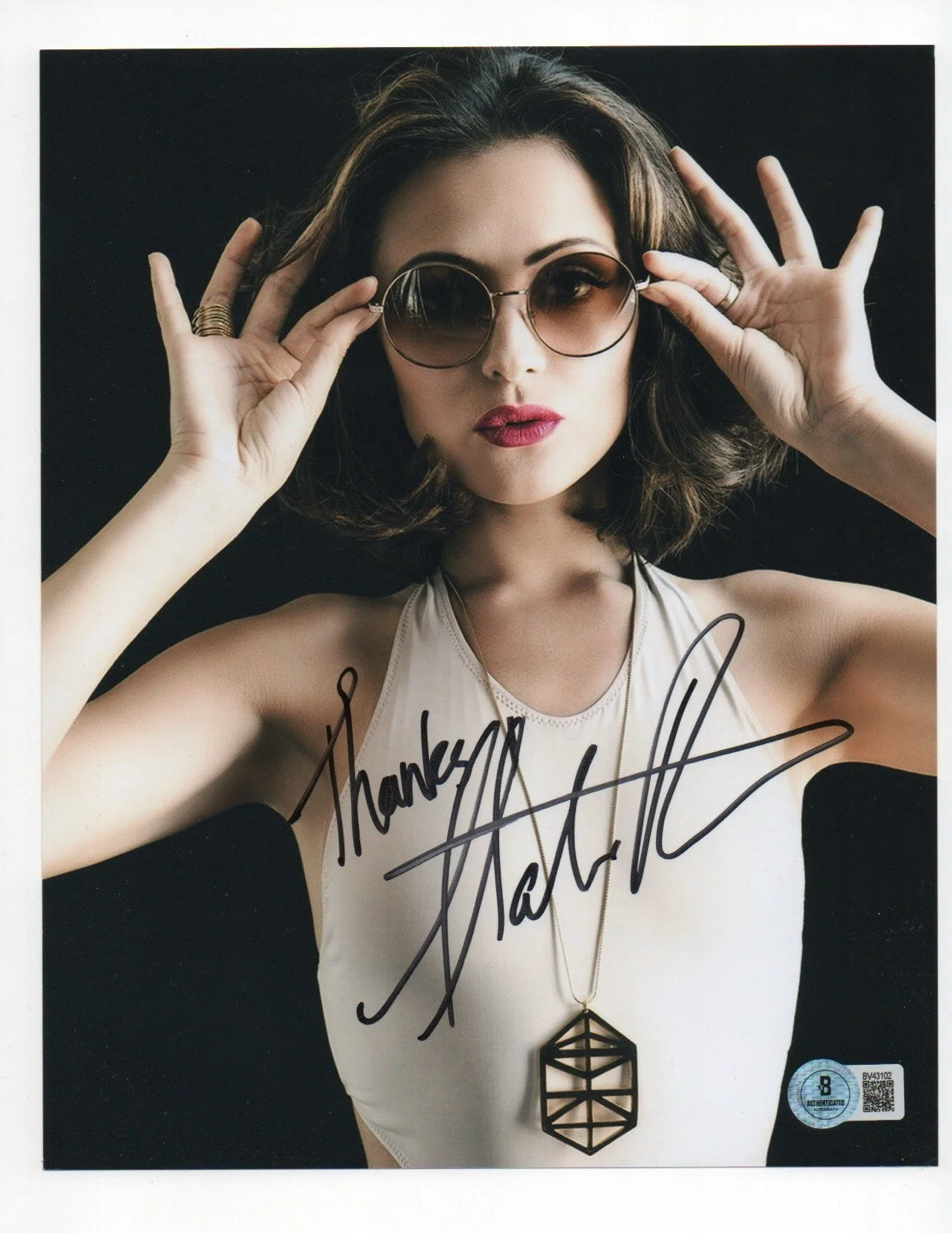 Italia Ricci — Italia Ricci autographed signed 8x10 photo Beckett BAS COA Sexy Hot Supergirl*IR