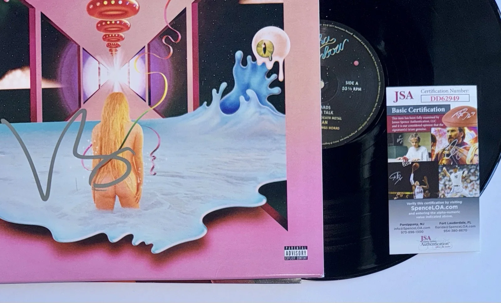 KESHA HAND SIGNED AUTOGRAPH RAINBOW VINYL ALBUM LP +JSA COA, изображение 3