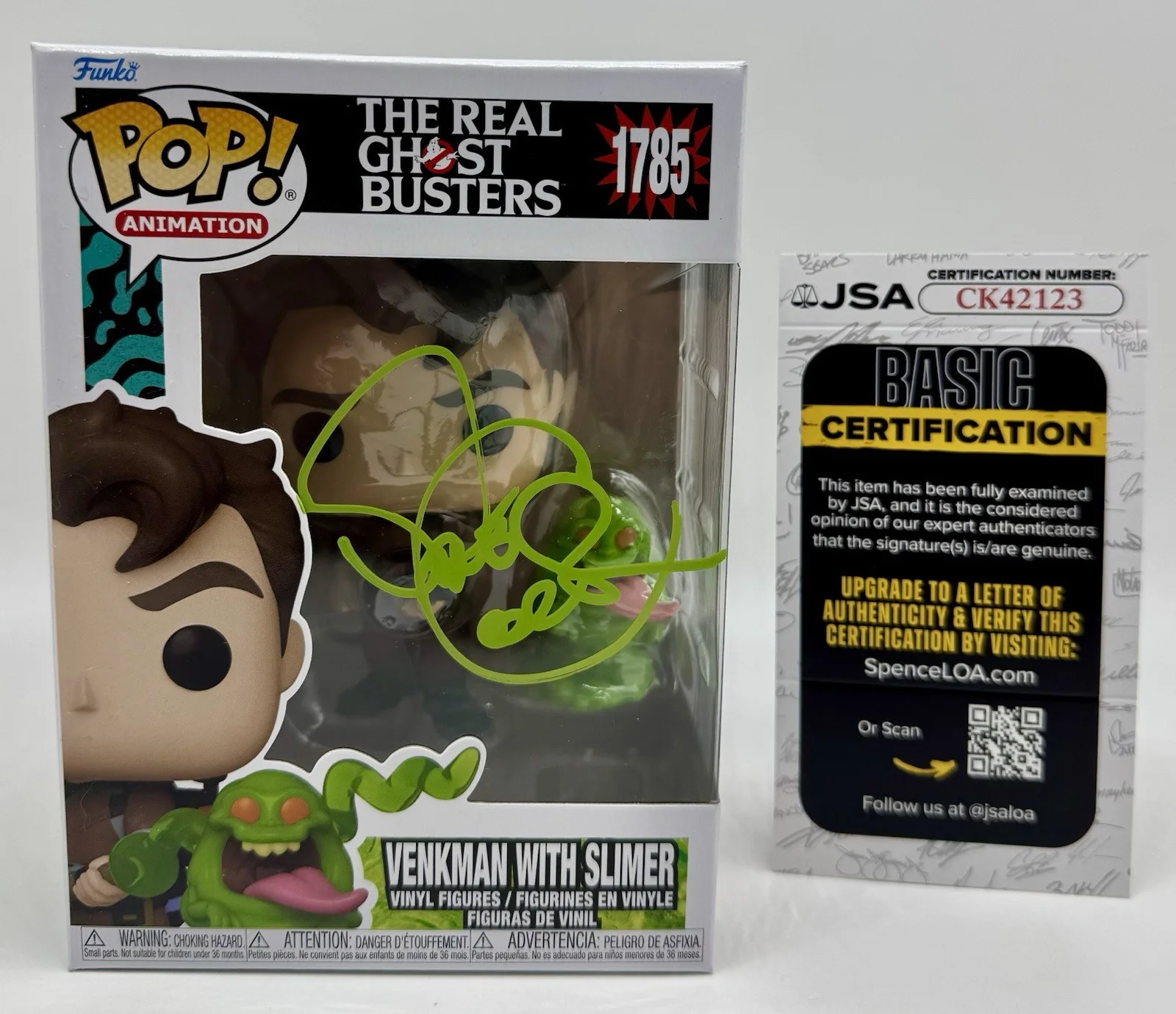 DAVE COULIER — DAVE COULIER SIGNED AUTOGRAPH "VENKMAN" THE REAL GHOSTBUSTERS FUNKO POP +JSA COA
