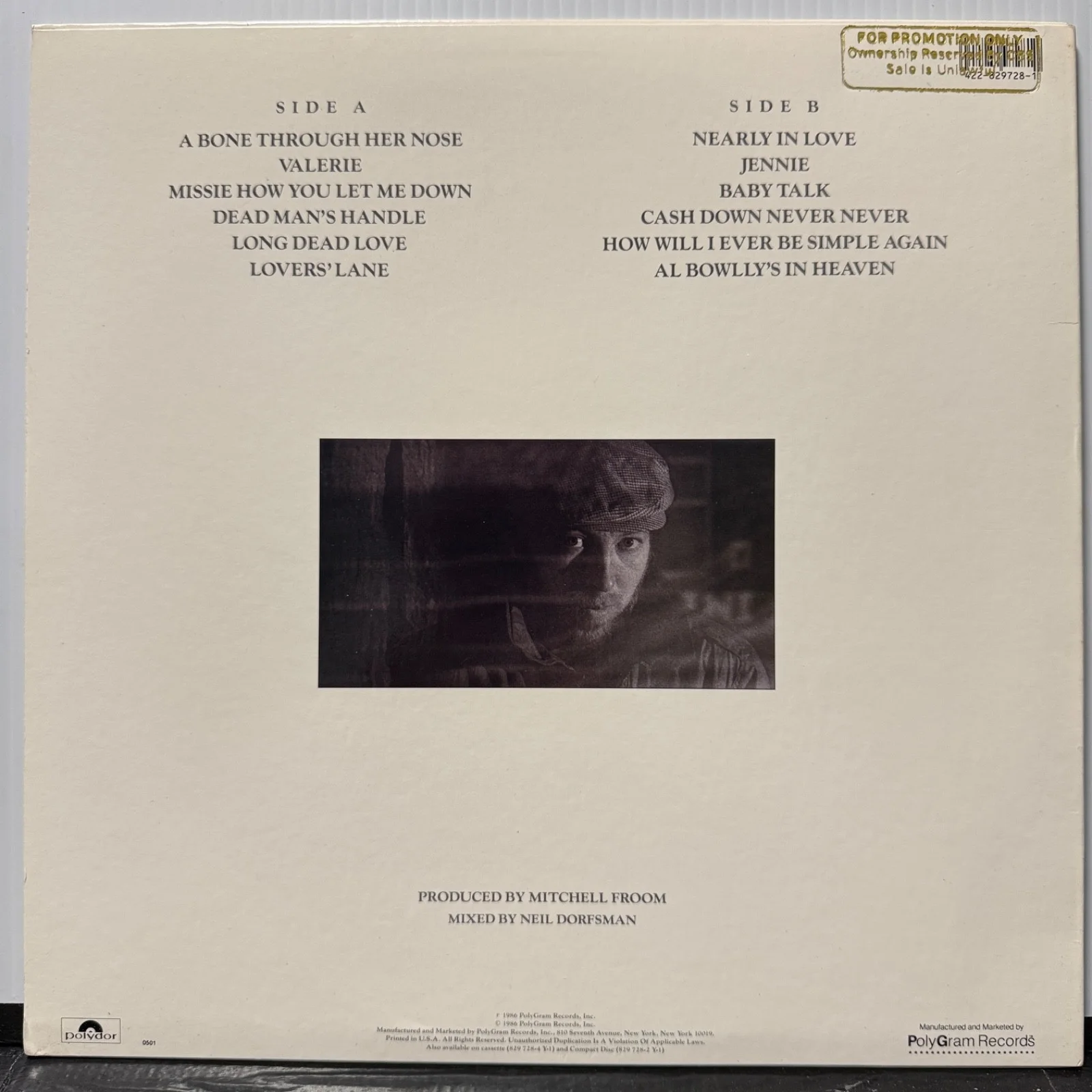 RICHARD THOMPSON "Daring Adventures" USA vinyl pressing AUTOGRAPHED ON COVER!, изображение 3
