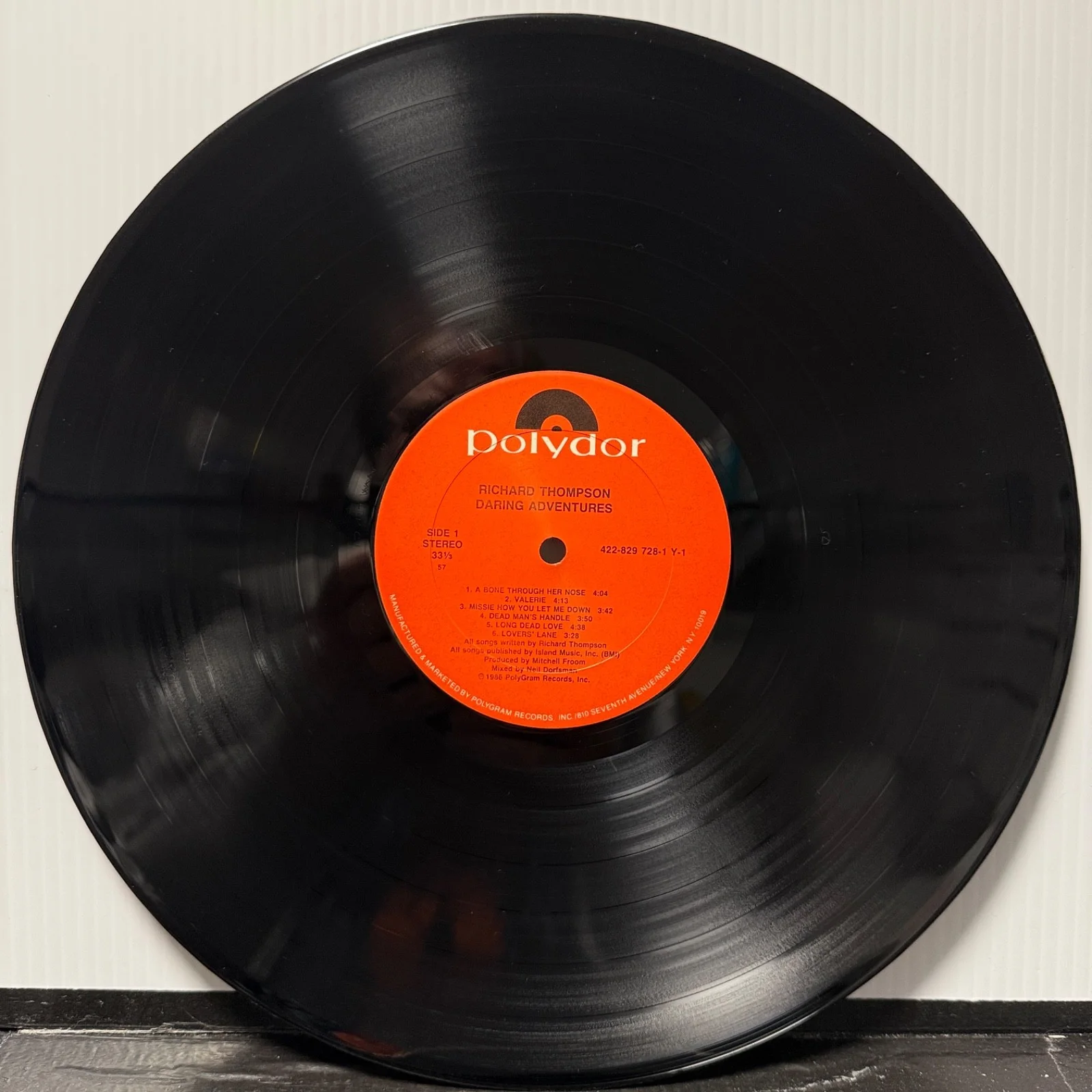 RICHARD THOMPSON "Daring Adventures" USA vinyl pressing AUTOGRAPHED ON COVER!, изображение 4
