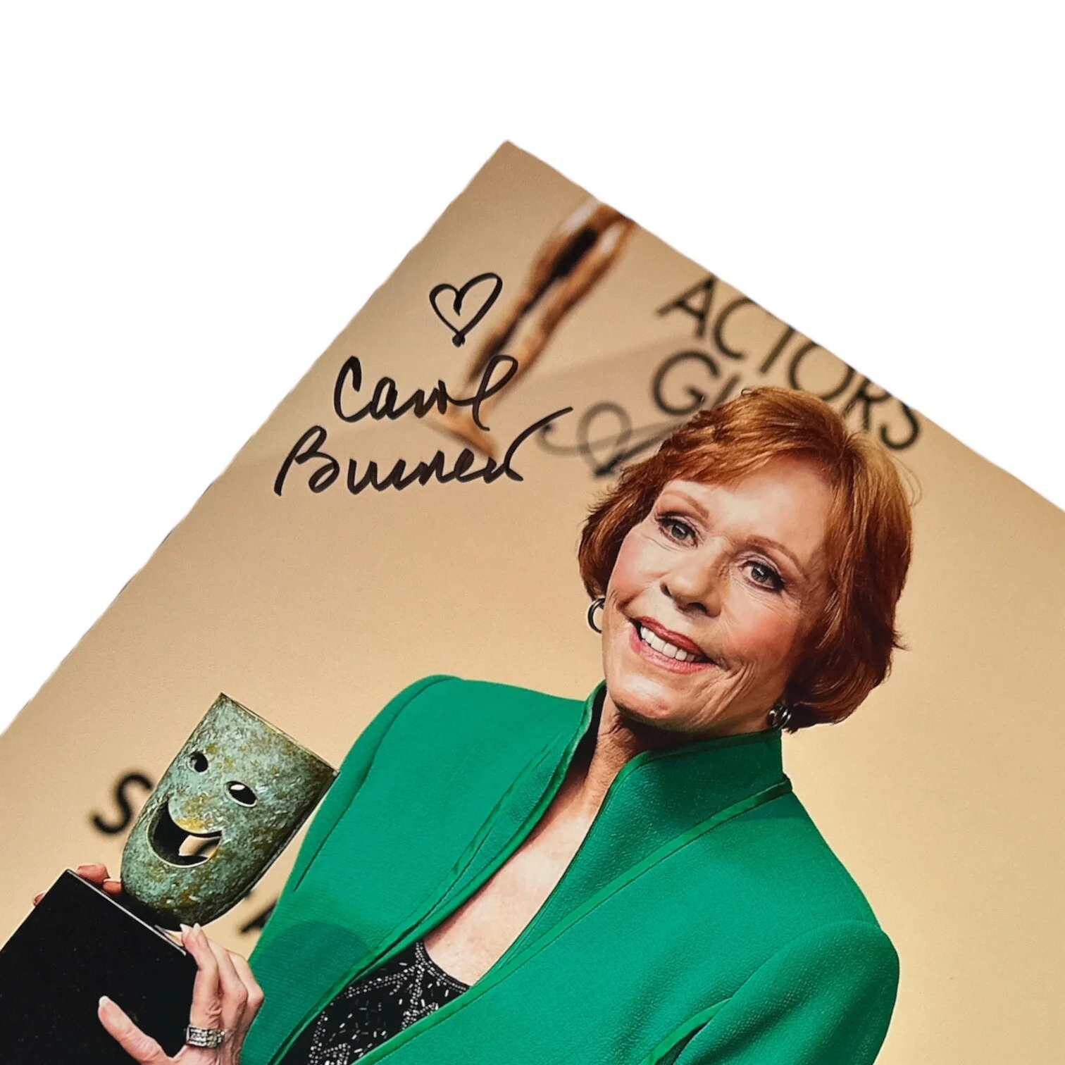 Carol Burnett — Carol Burnett Signed Autograph 8.5x11 Screen Actors Guild Awards Photo! TV Star!, изображение 2