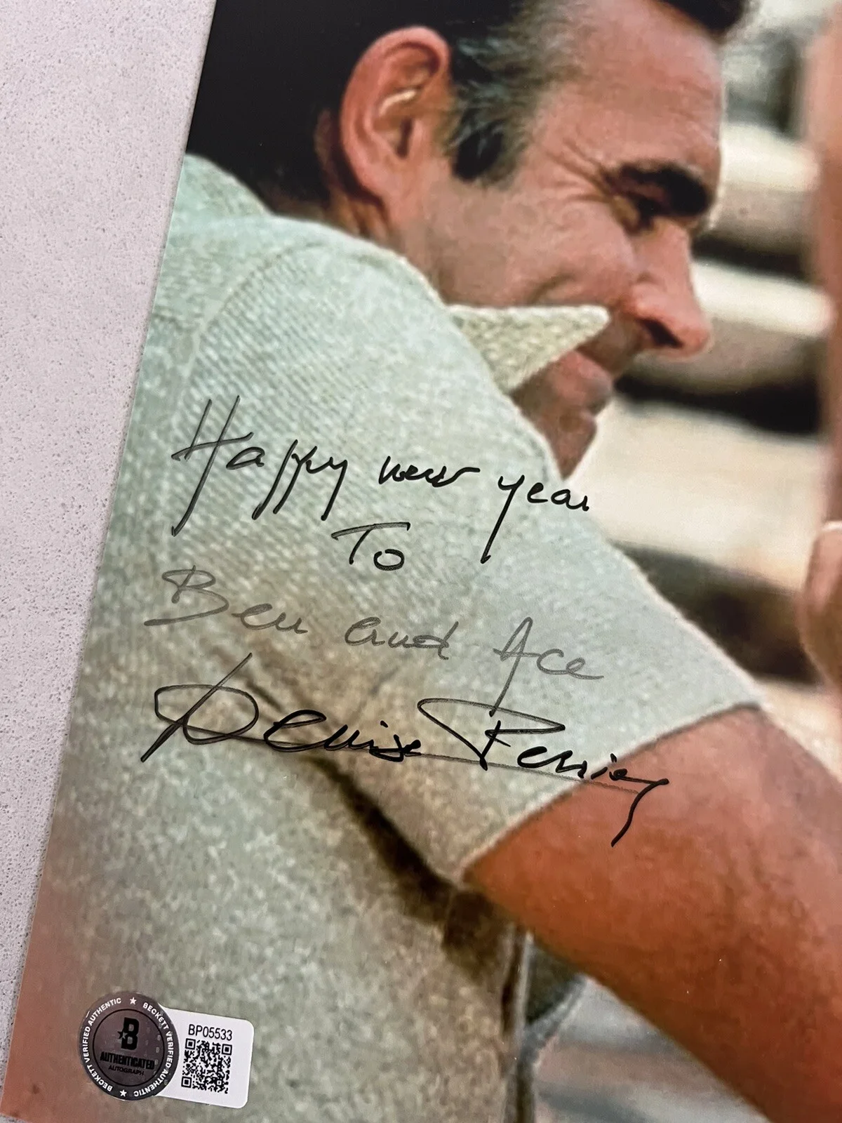 Denise Perrier — Denise Perrier autographed signed 8x10 photo Beckett BAS COA Sexy Speakerine *IN, image 2