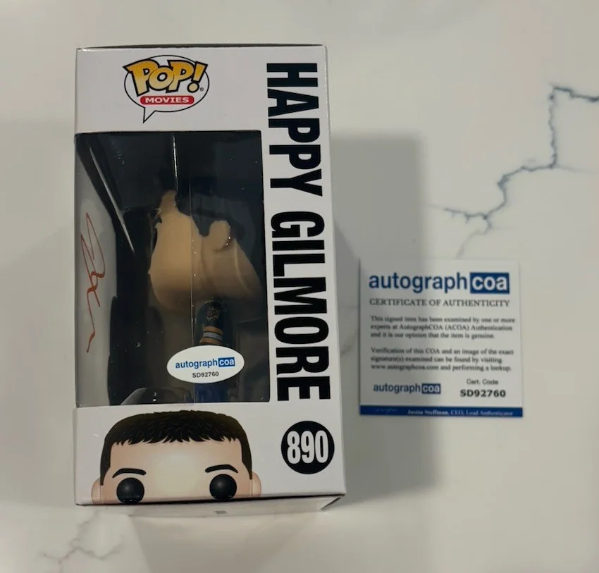 Adam Sandler Happy Gilmore Signed Autographed Funko POP #890 ACOA, изображение 2