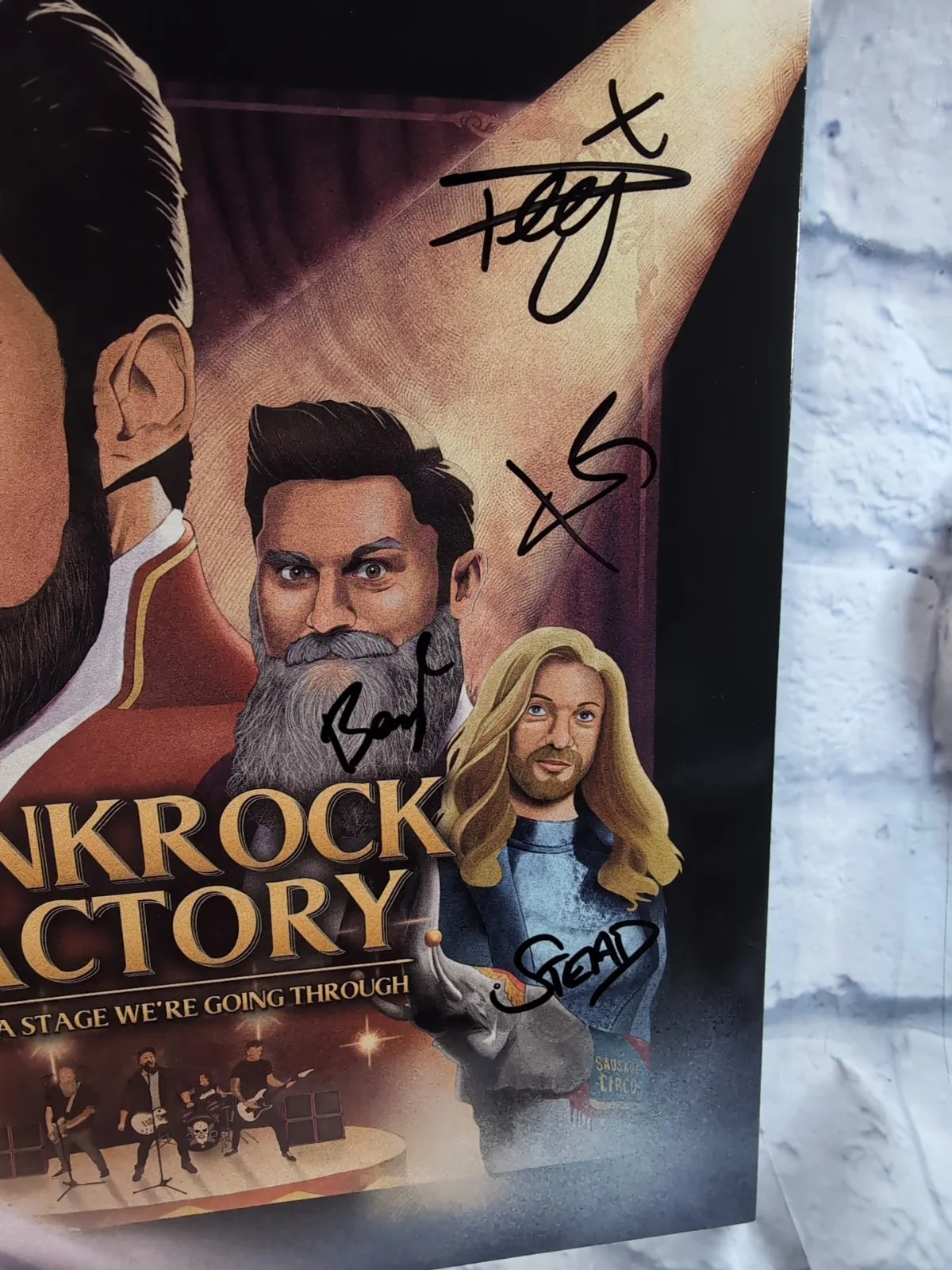 Punk Rock Factory - It's Just A Stage - Gold Splatter Vinyl - Autograph Signed, изображение 2