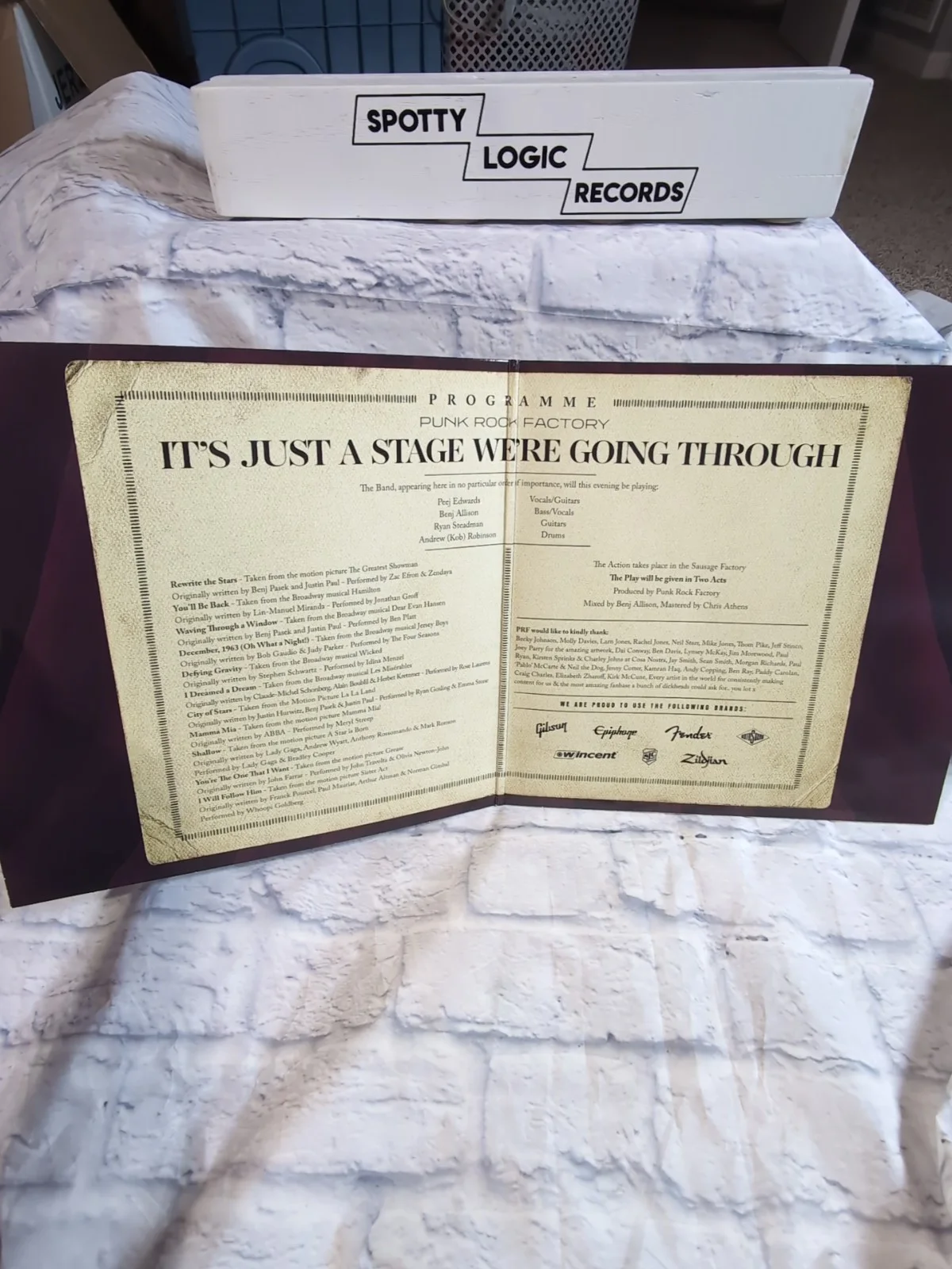Punk Rock Factory - It's Just A Stage - Gold Splatter Vinyl - Autograph Signed, изображение 5