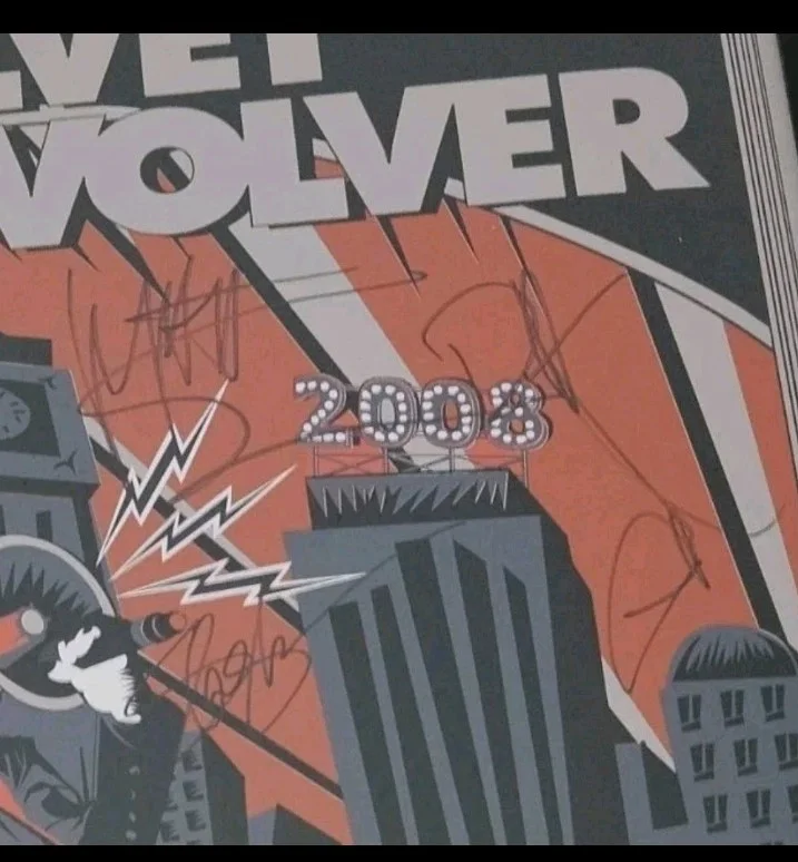 VELVET REVOLVER Signed By 4 18x24 Concert Poster Autographed In TX PROF FRAMED, изображение 5