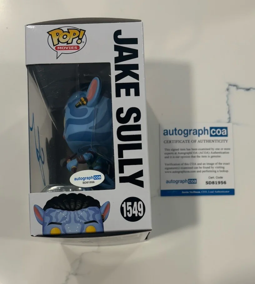 Sam Worthington AVATAR Jake Sully Signed Autographed Funko POP #1549 ACOA, image 2