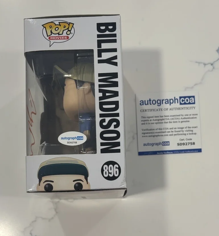 Adam Sandler Billy Madison Signed Autographed Funko POP #896 ACOA, image 2