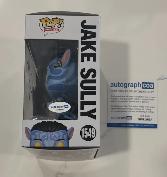 Sam Worthington AVATAR Jake Sully Signed Autographed Funko POP #1549 ACOA, image 2
