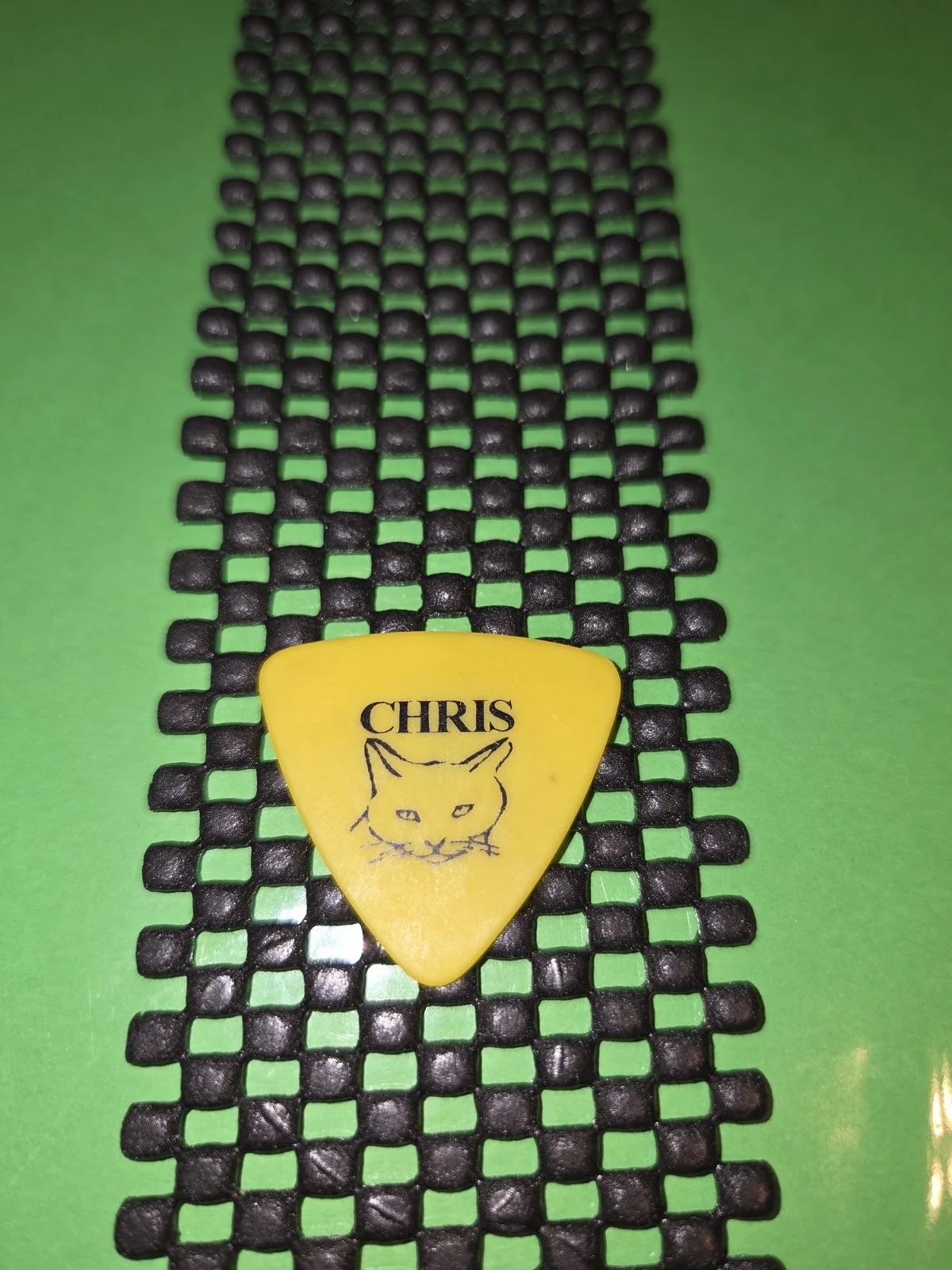Saosin Yellow Guitar Pick Chris W/ Cat, image 5