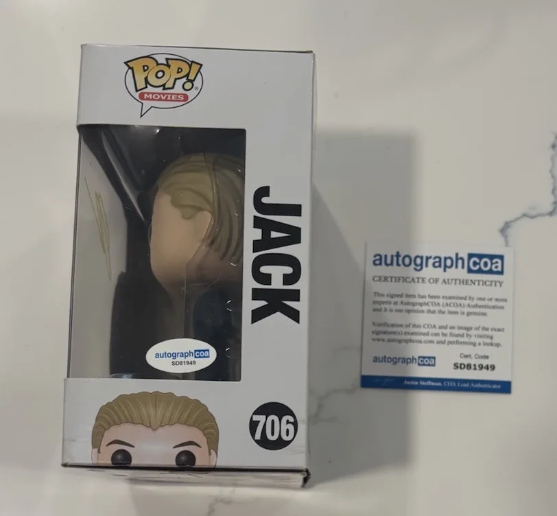 Leonardo Dicaprio Titanic Jack Signed Autographed Funko POP #706 ACOA, image 2