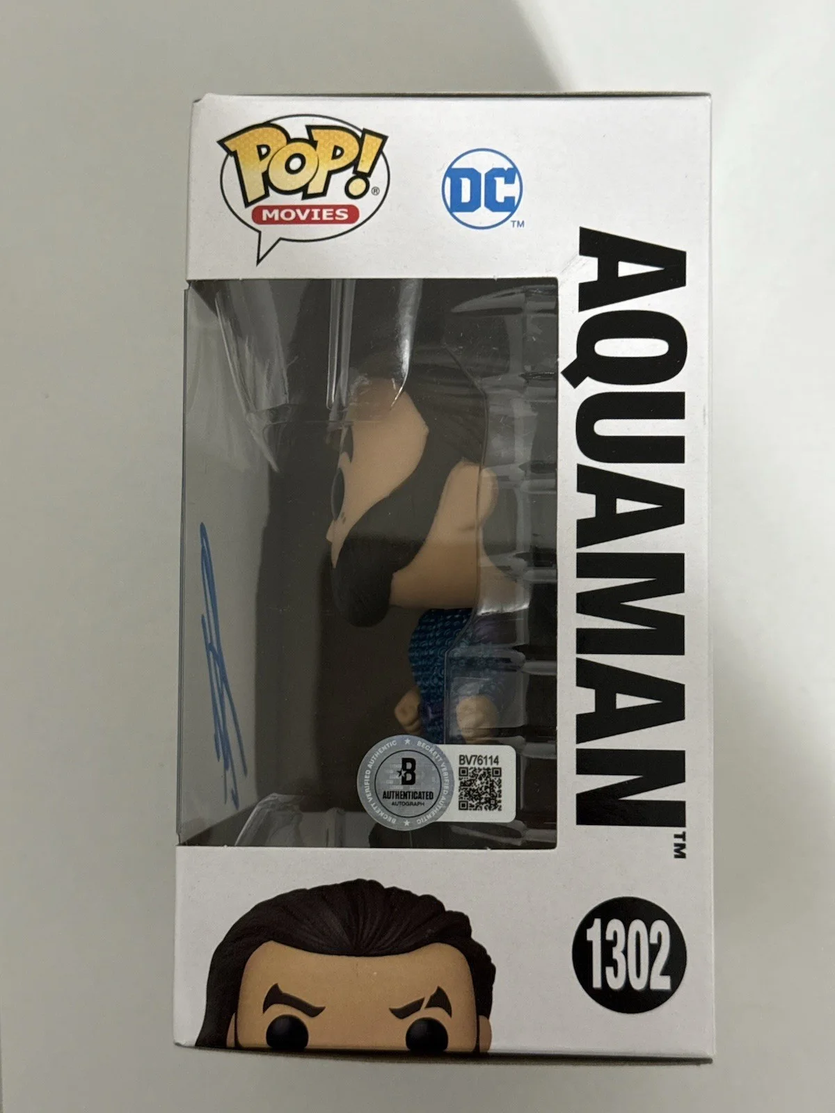 Jason Momoa — Jason Momoa and The Lost Kingdom signed Aquman Funko Pop #1302 Beckett autograph, изображение 3