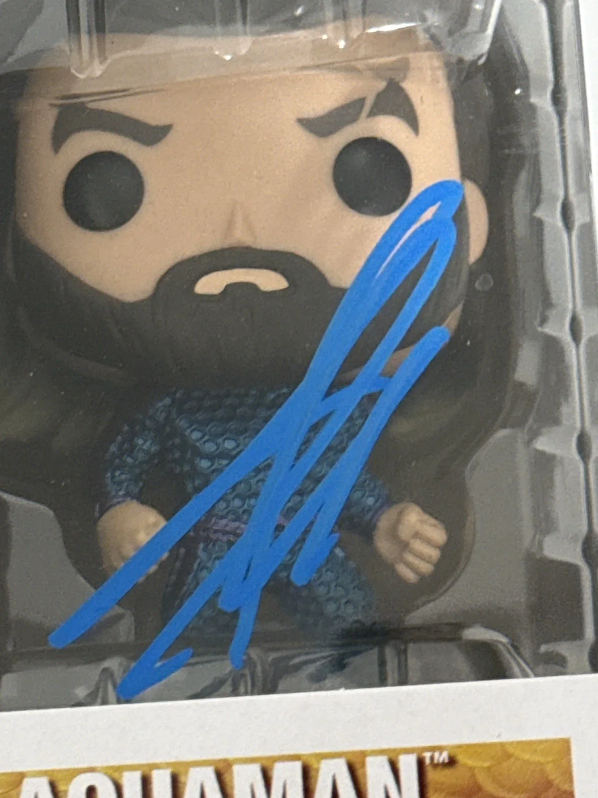 Jason Momoa — Jason Momoa and The Lost Kingdom signed Aquman Funko Pop #1302 Beckett autograph, изображение 5