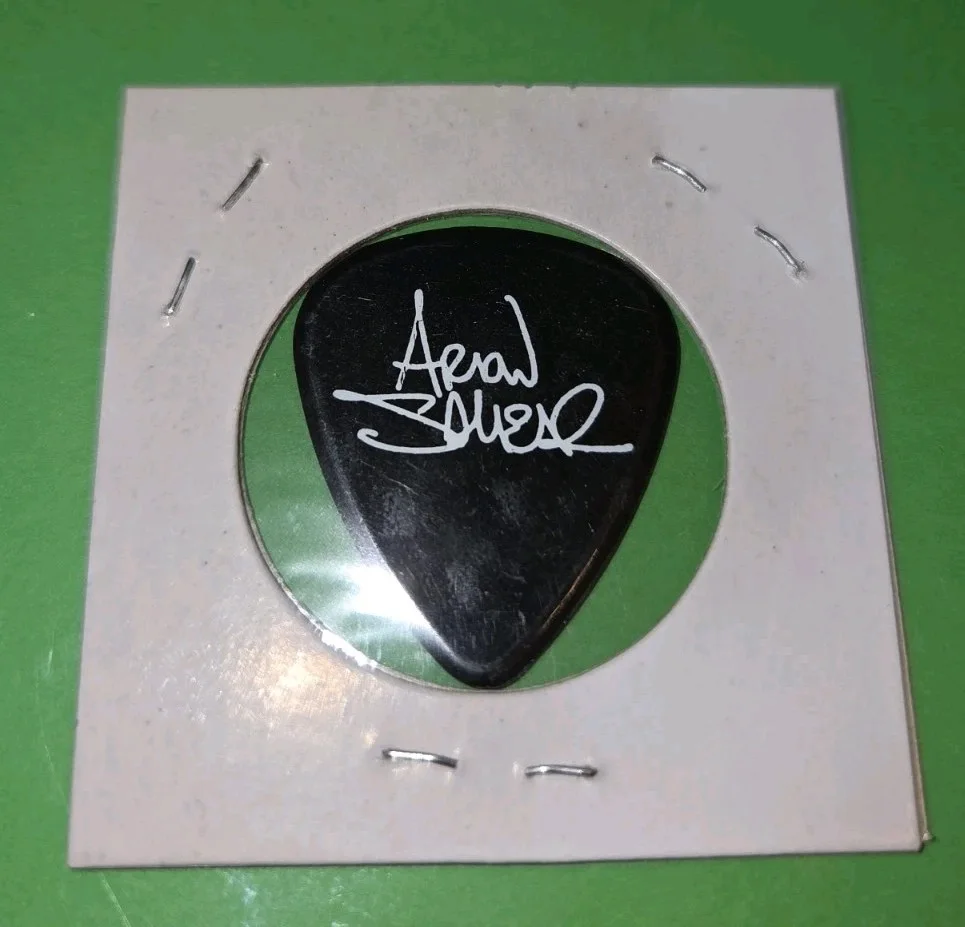 Third Eye Blind Arian Salazar Signed Guitar Pick Black, image 2