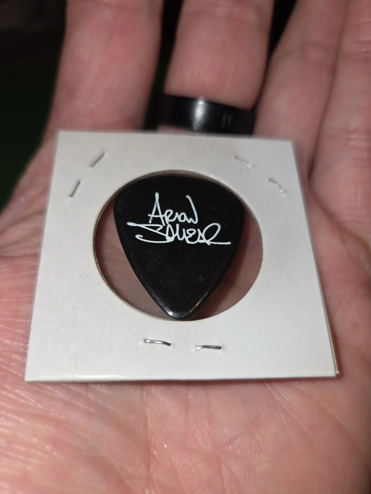 Third Eye Blind Arian Salazar Signed Guitar Pick Black, image 4