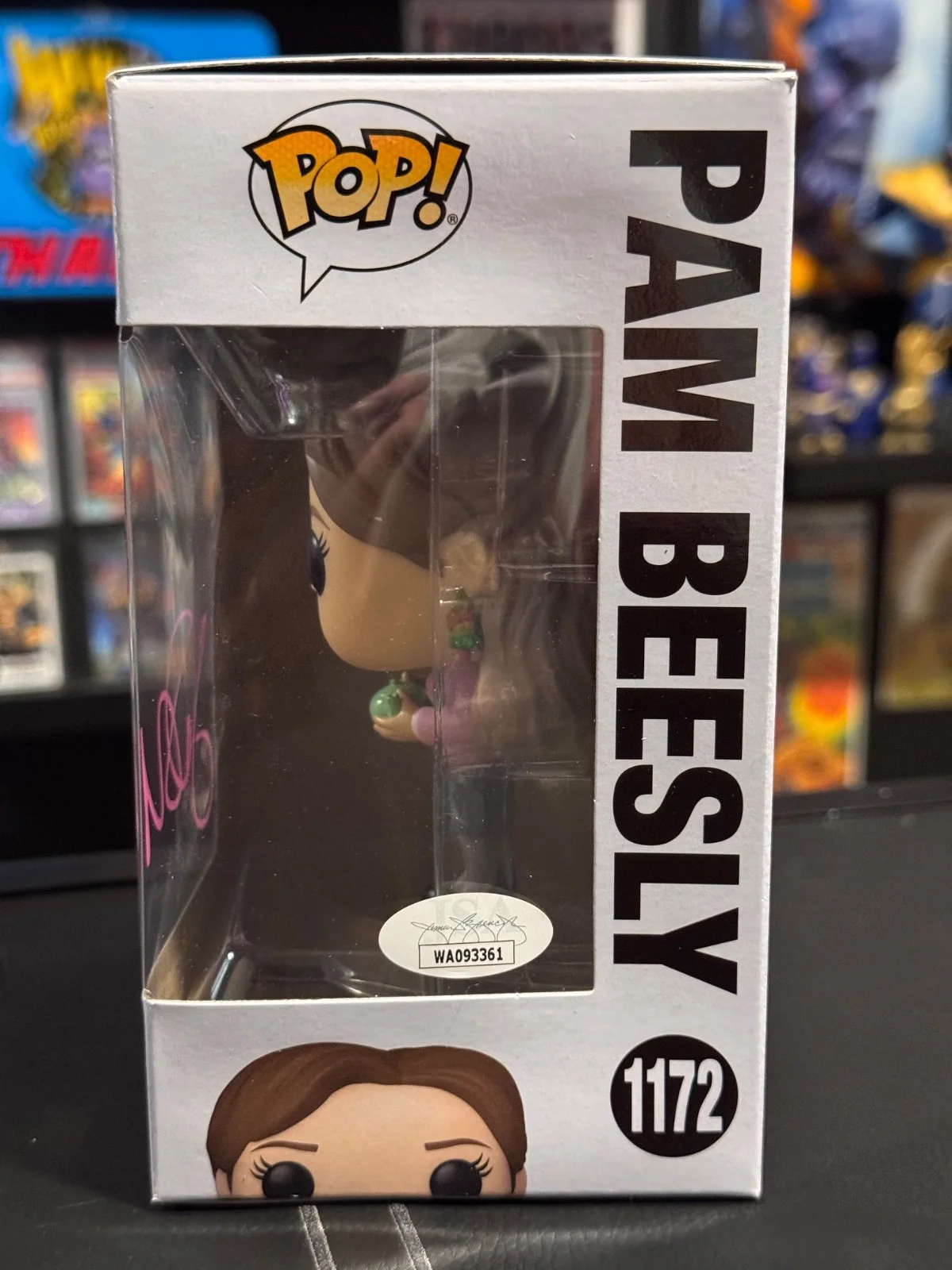 Jenna Fischer, Rainn Wilson, Steve Carell, John Krasinski — The Office Funko Autographed Lot Michael, Pam, Jim, Dwight - PSA / Beckett COAs, image 5